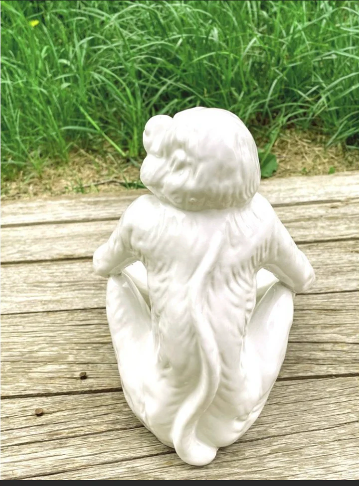 60s Mcm Blanc De Chine Italian Monkey Planter Basket - Image 11