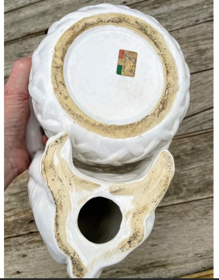 60s Mcm Blanc De Chine Italian Monkey Planter Basket - Image 12