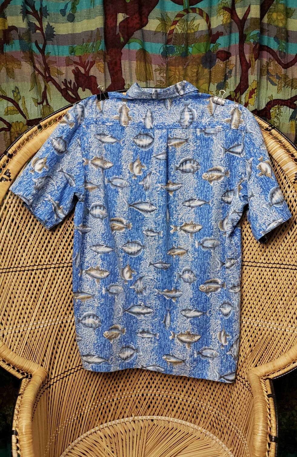 60s Men's Blue Fish Tropical Flavor Shirt by Hawaiian Flavor - Image 6