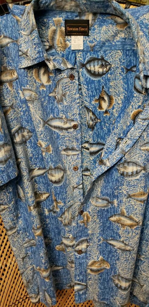 60s Men's Blue Fish Tropical Flavor Shirt by Hawaiian Flavor - Image 8