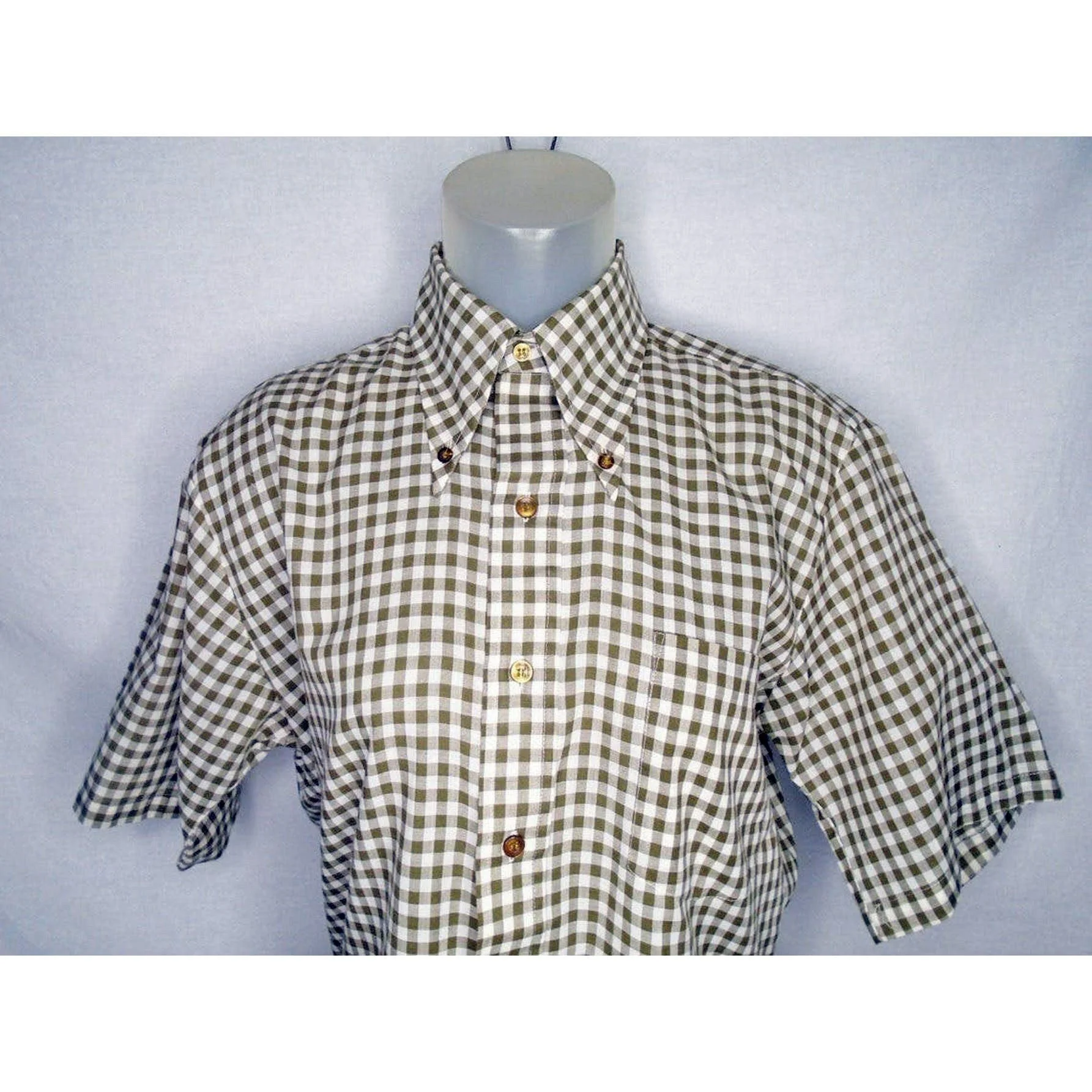 60s Mens Gingham Shirt - Light Academia - Mod Preppy By Kings Road - Image 3