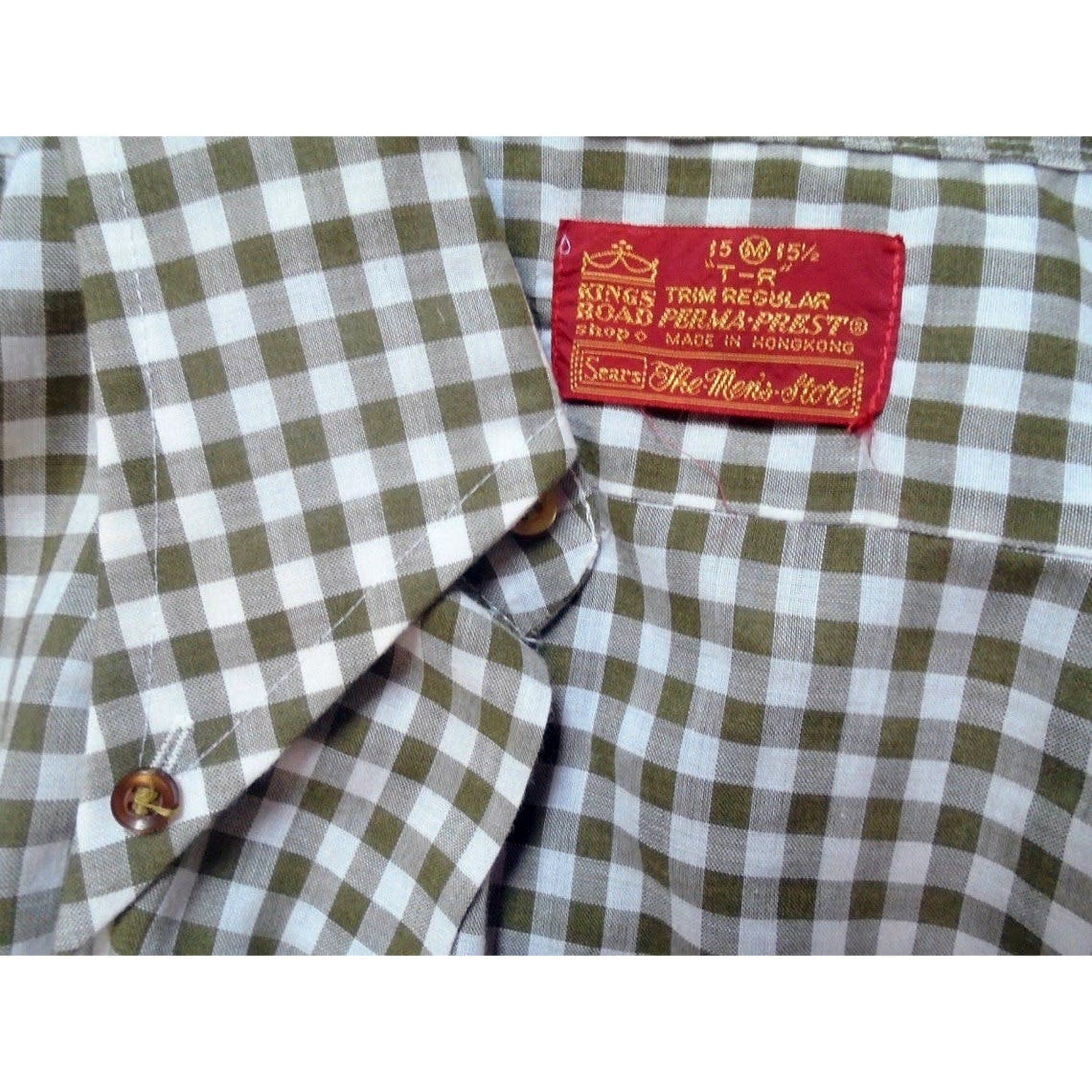 60s Mens Gingham Shirt - Light Academia - Mod Preppy By Kings Road - Image 4