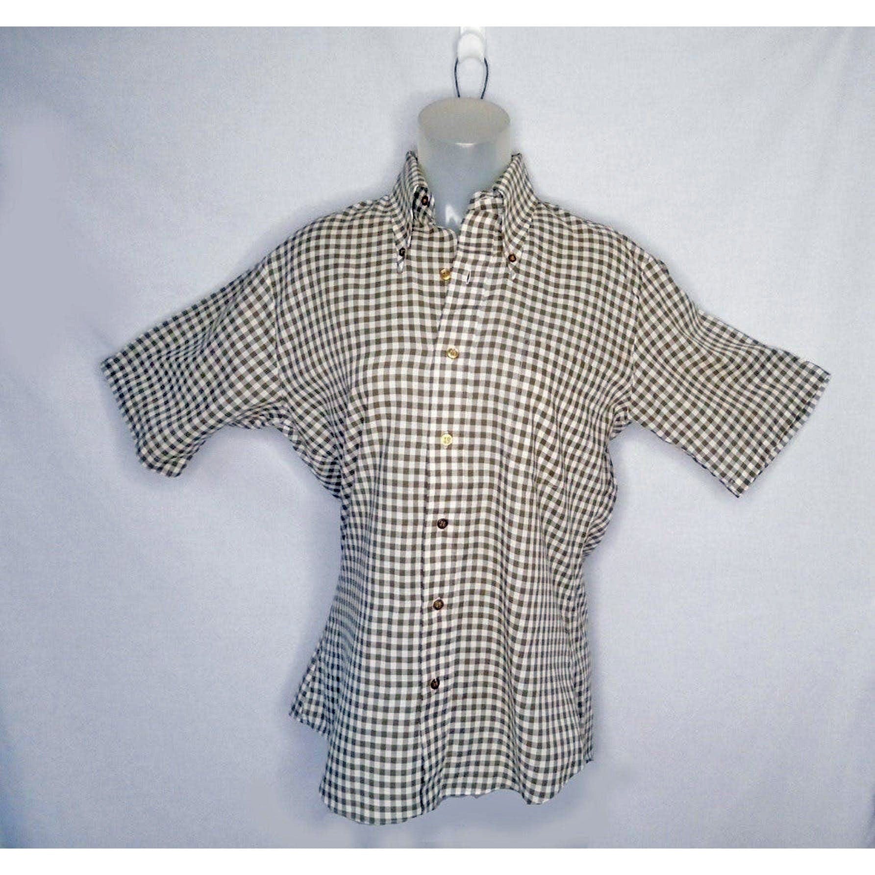 60s Mens Gingham Shirt - Light Academia - Mod Preppy By Kings Road - Image 7