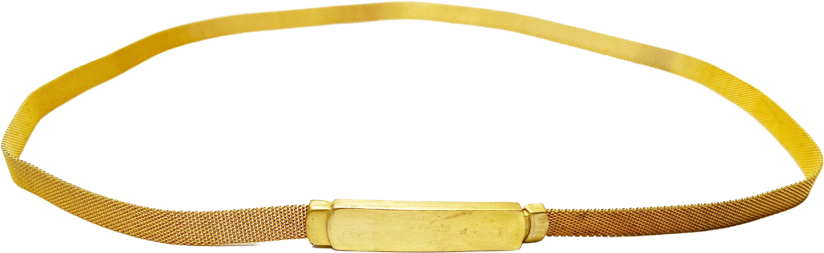 60s Mid Century Gold Metal Waist Belt With Metal Clasp
