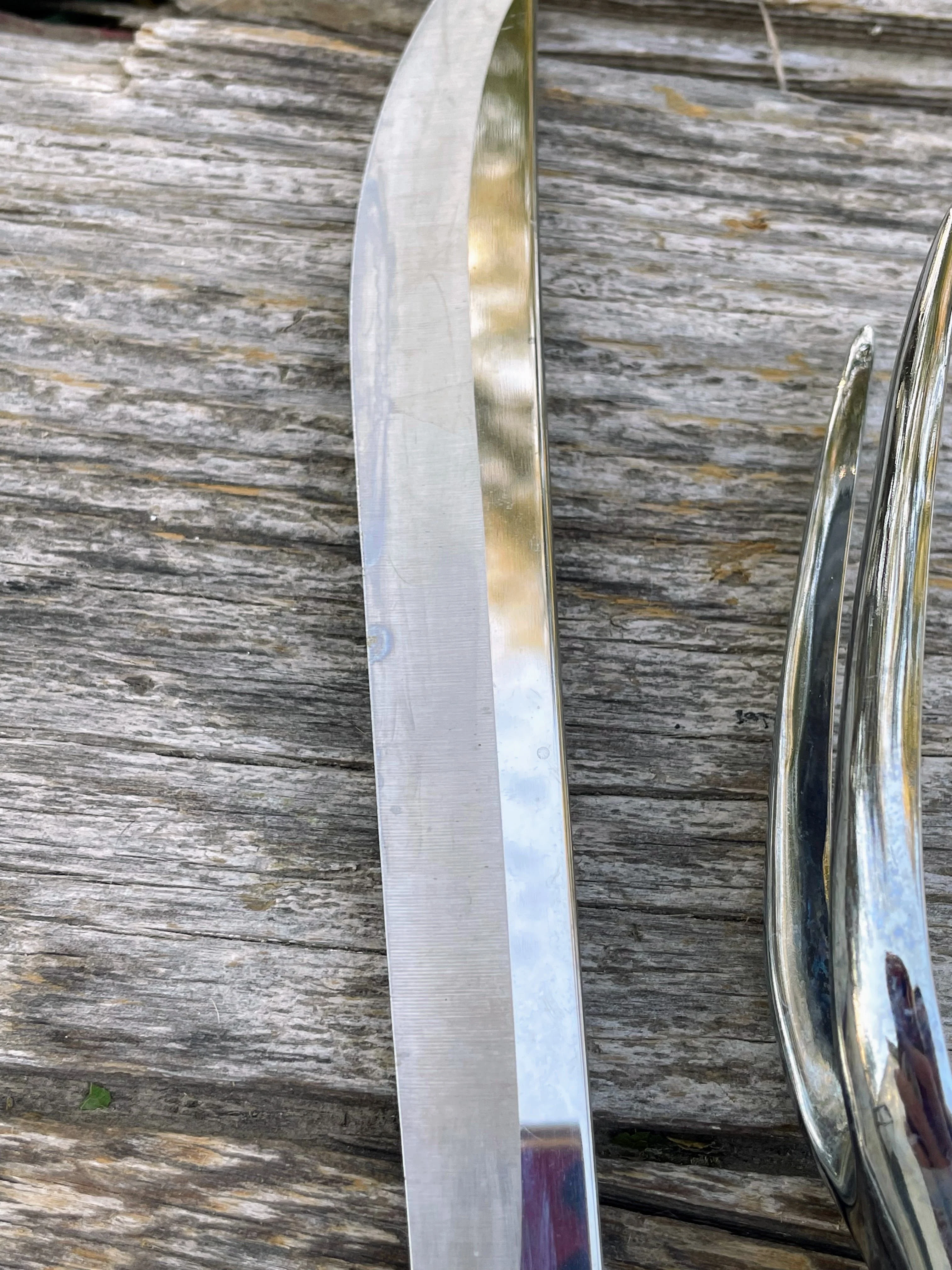 60s Midcentury Stainless Steel Carving Knife Fork Set By Carvel Hall - Image 7