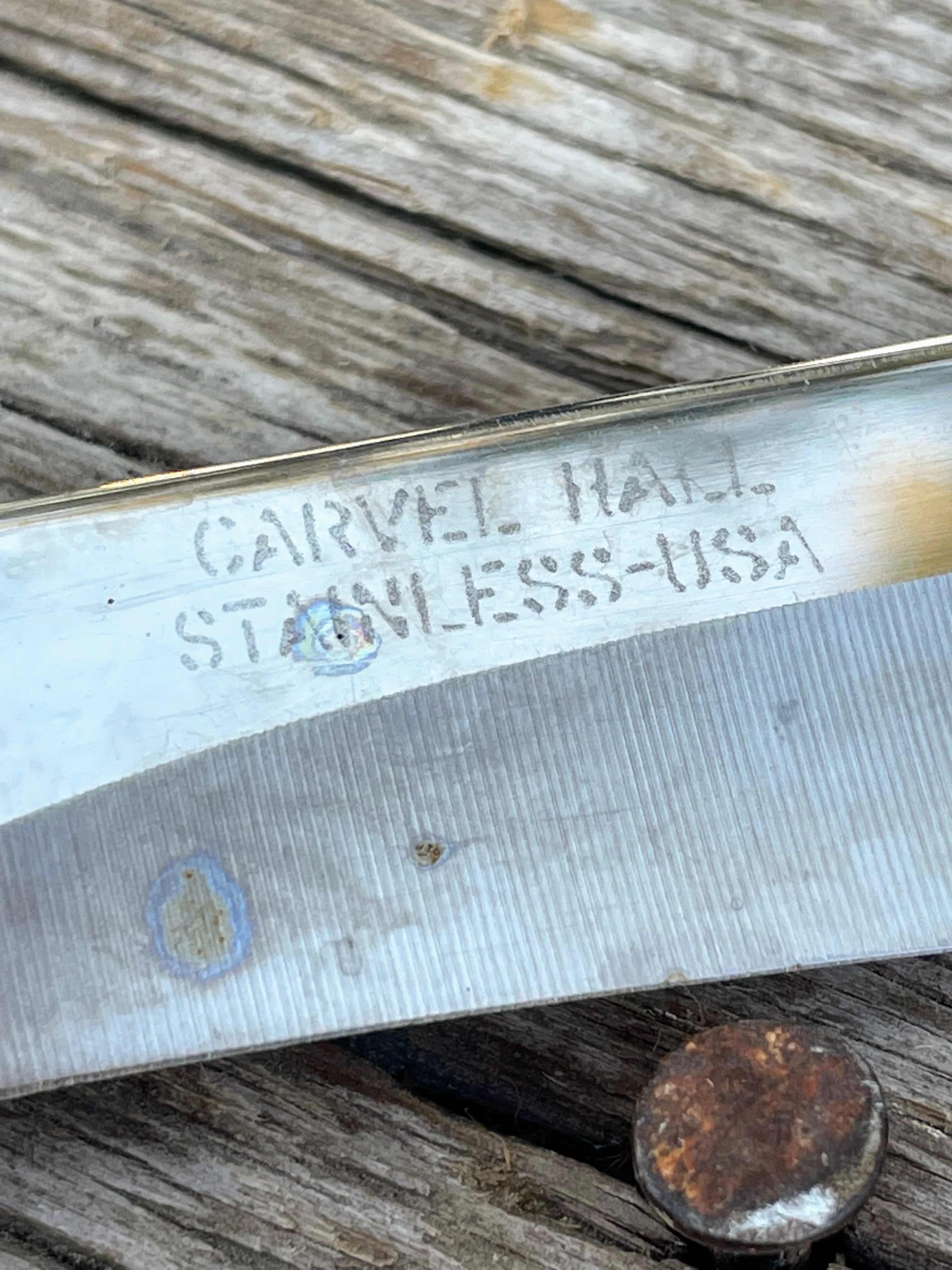 60s Midcentury Stainless Steel Carving Knife Fork Set By Carvel Hall - Image 8