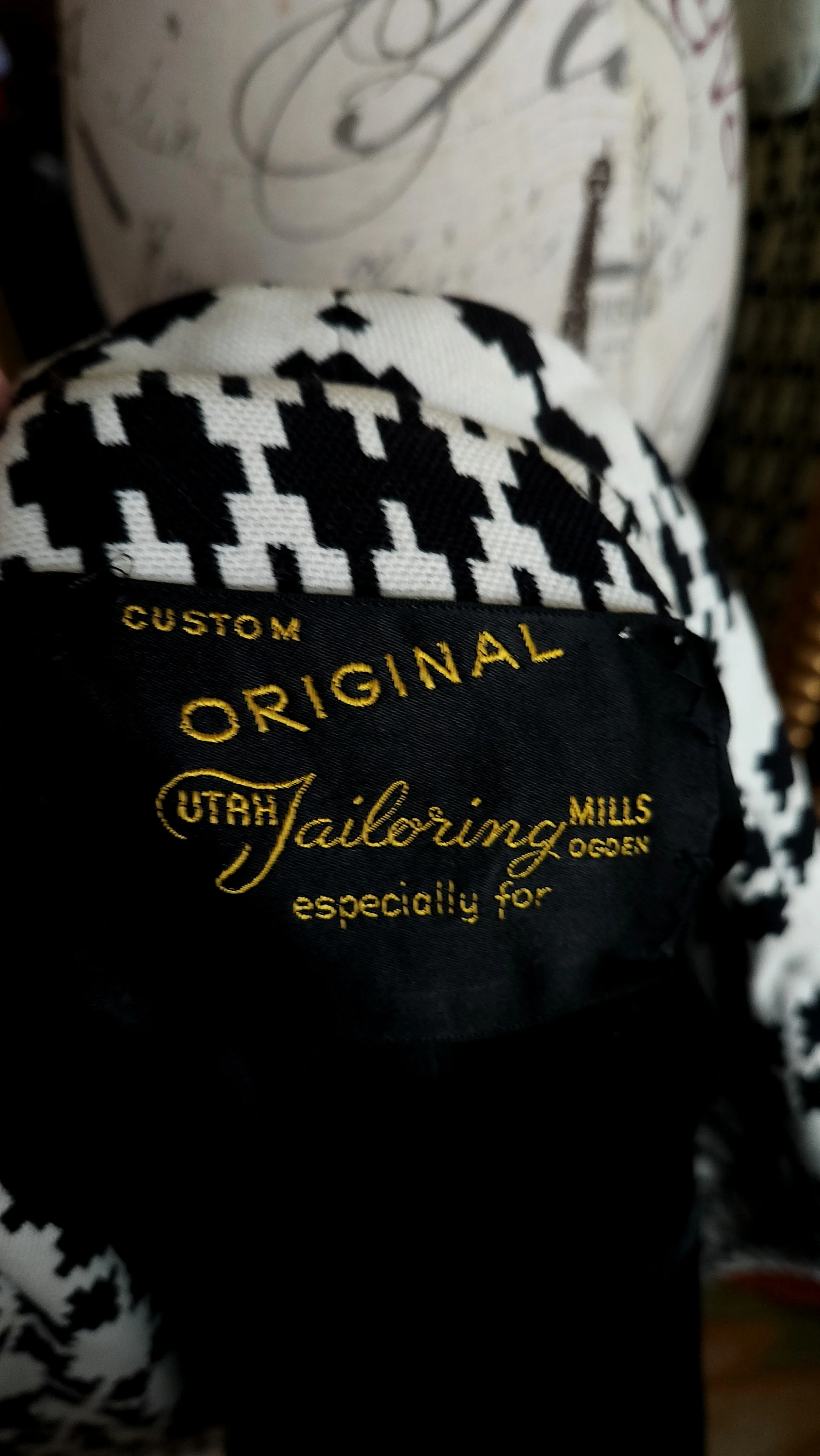 60s Mod Black And White Coat By Utah Tailoring Mills - Image 13