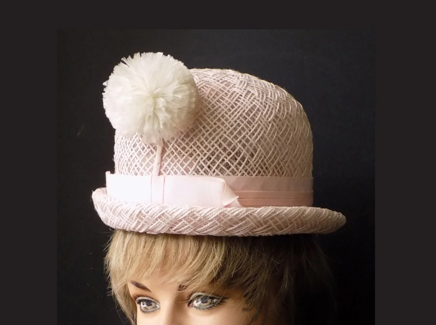 60s Mod Clown Derby Hat Designer Rare Mint Holy Grail Mime by Lilly Dache Debs - Image 2