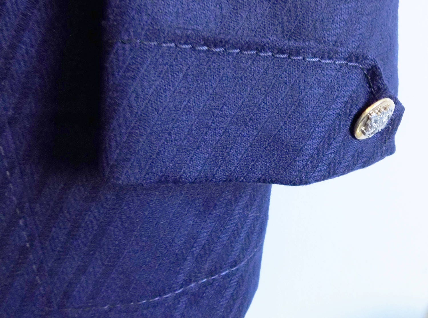 60s Mod Double Brested Navy Blue Blazer Sports Coat Made In California 42 Dorman Winthrop Roxbury - Image 3