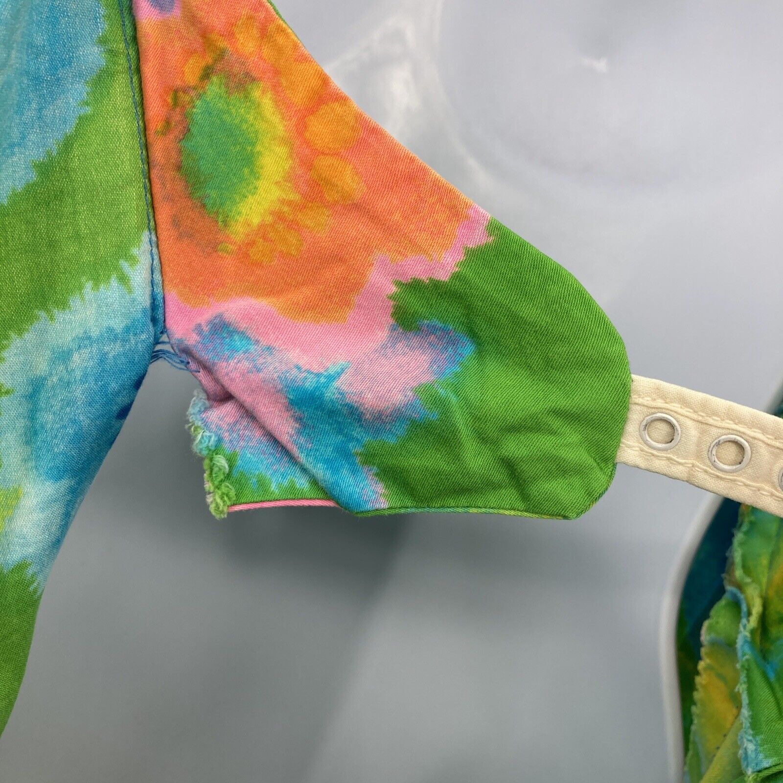 60s Mod Psychedelic Flower Power Knee Length Dress By Kiyomi of Hawaii - Image 10
