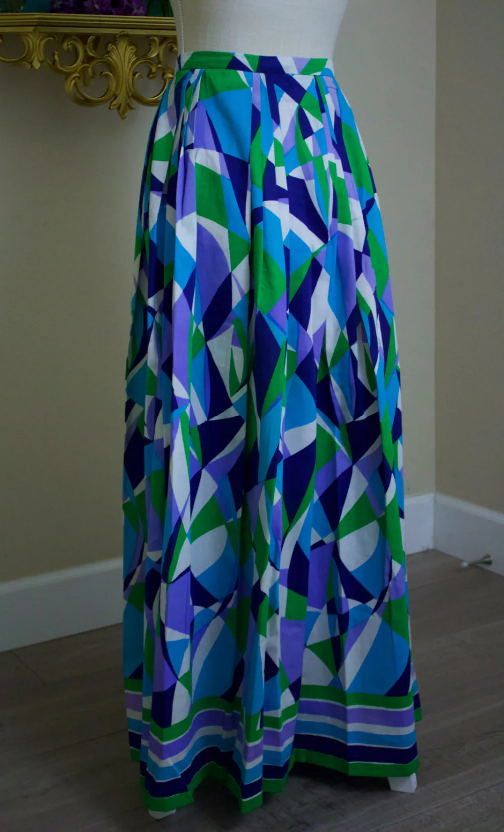 60s Mod Skirt Geometric Wrap Skirt - Image 2