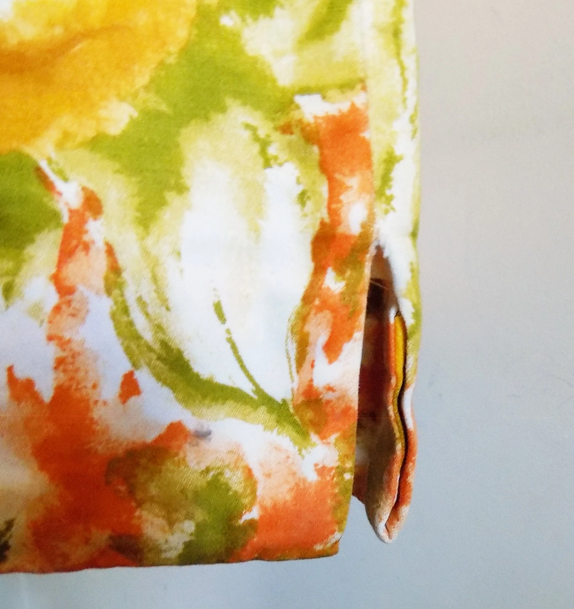 60s Mod Summer Cotton Dress No Label Lined - Image 4