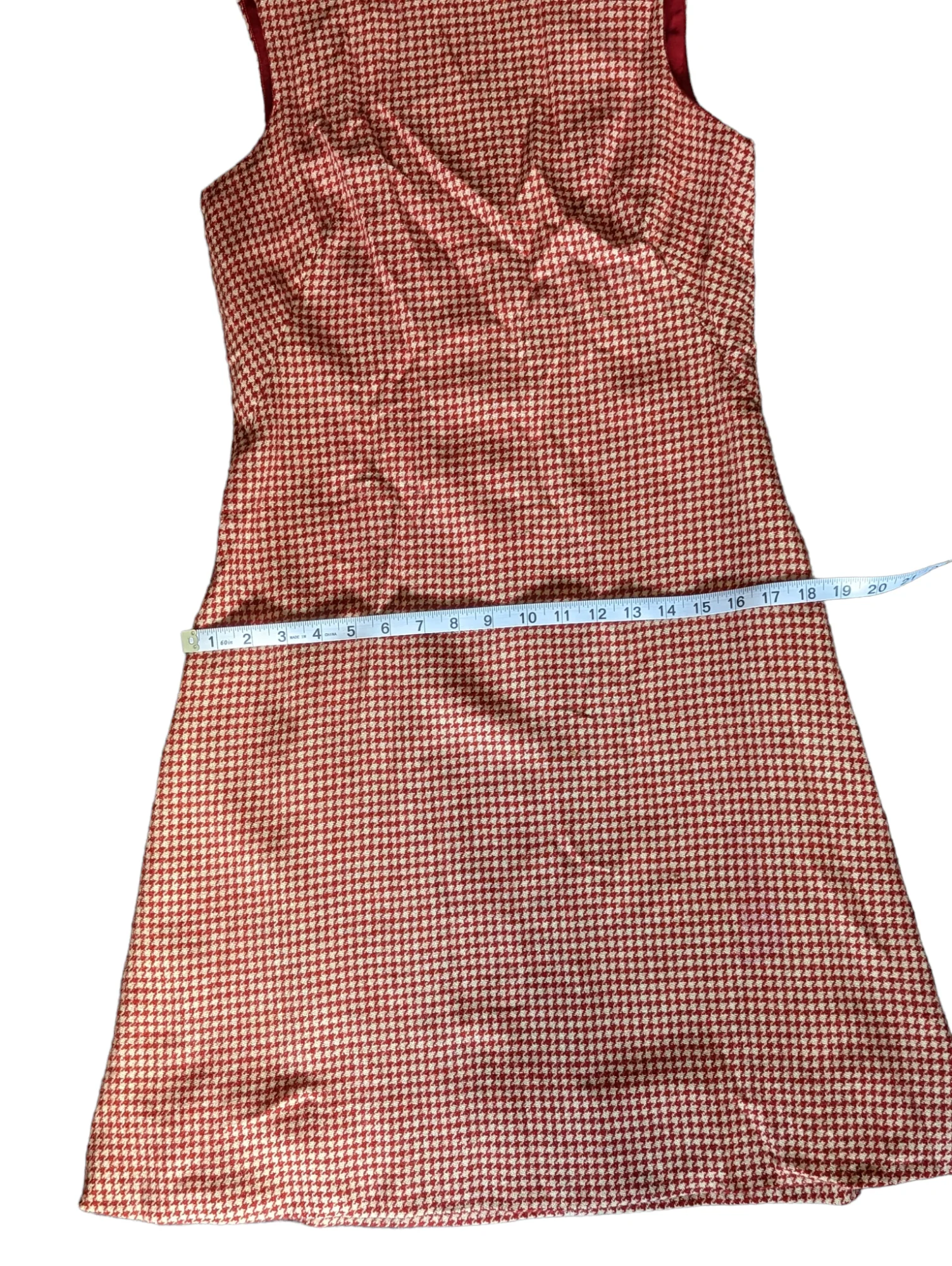 60s Mod Wool Gingham Check Mini Dress Jumper By Junior Sophisticates - Image 13