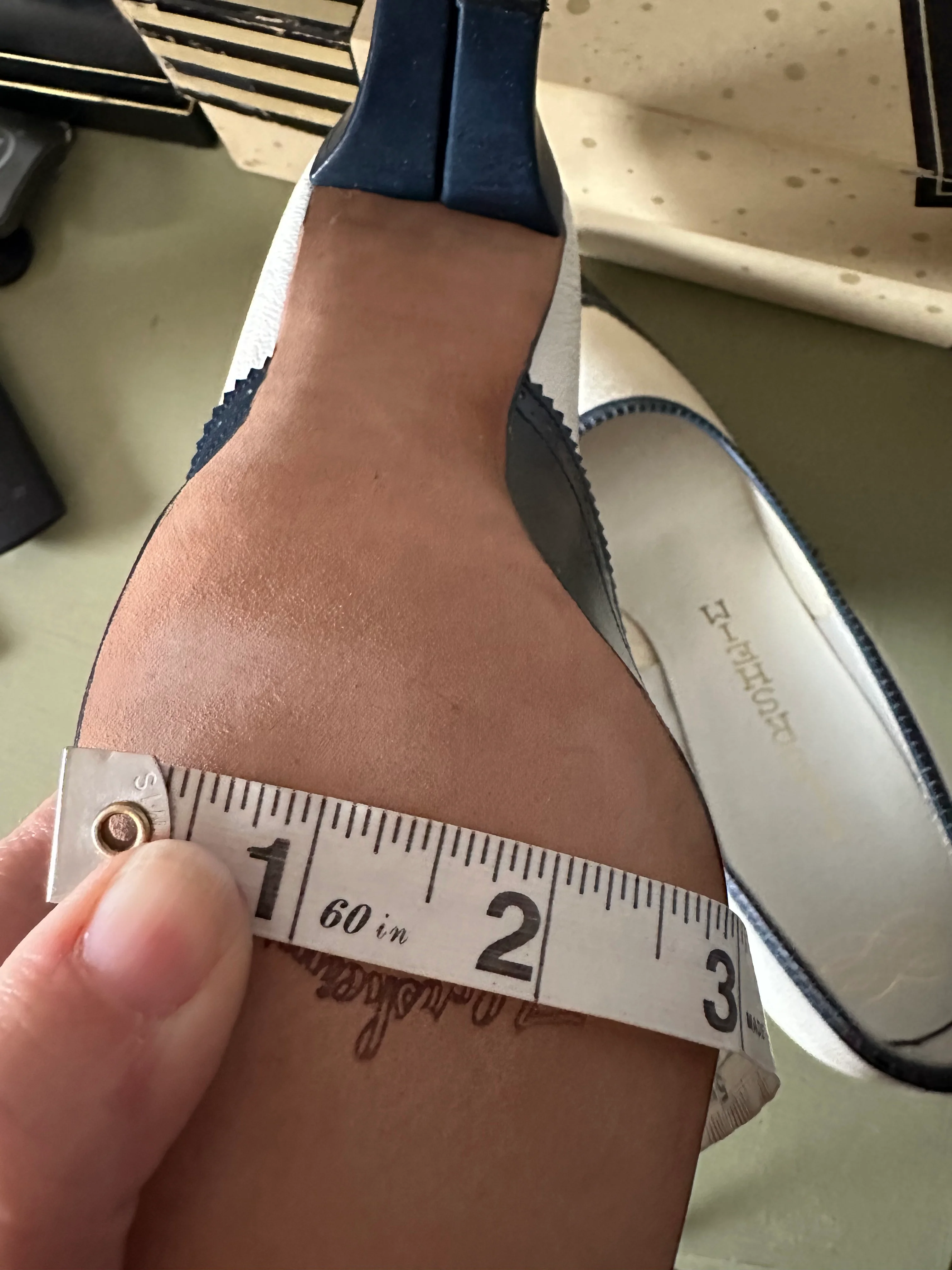 60s Navy And White Spectator Pumps By Florsheim - Image 6