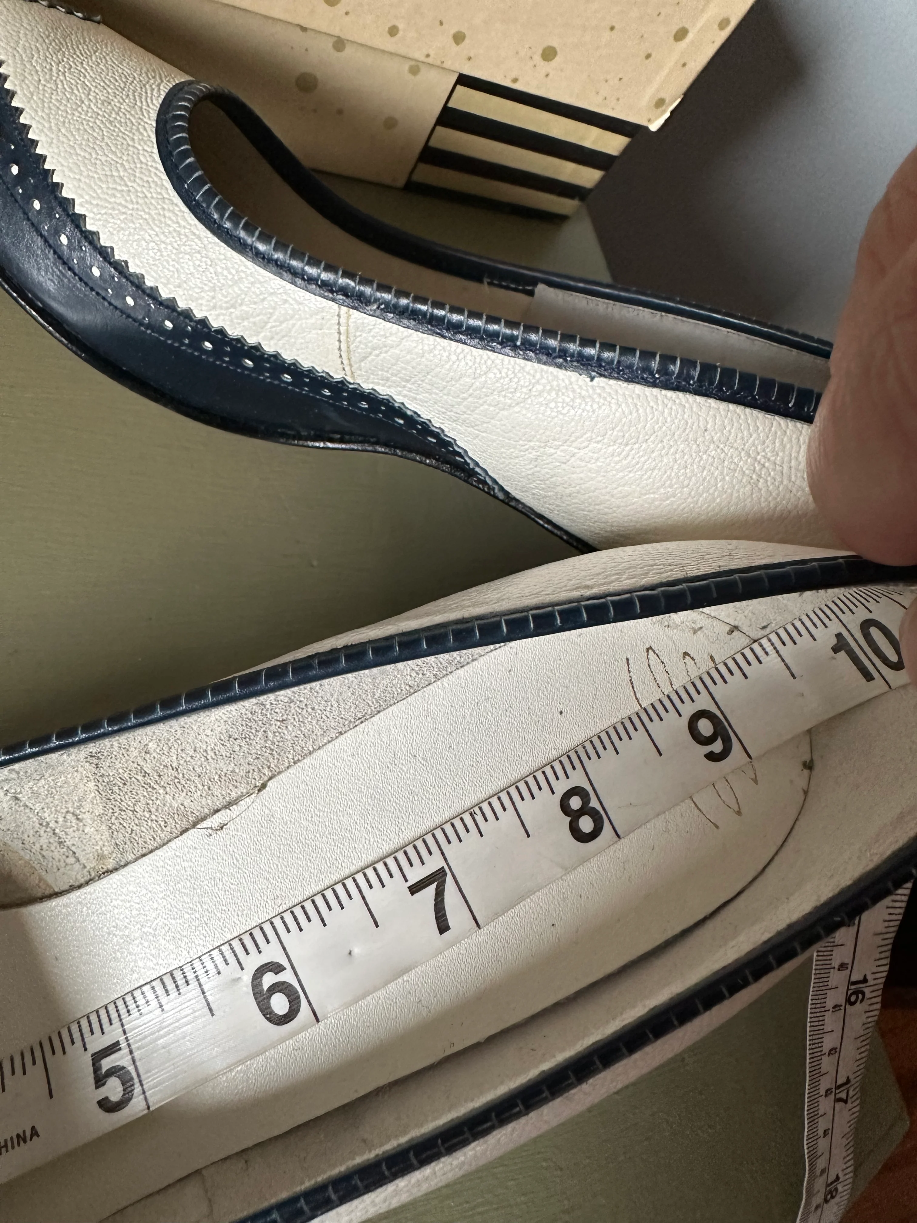 60s Navy And White Spectator Pumps By Florsheim - Image 7