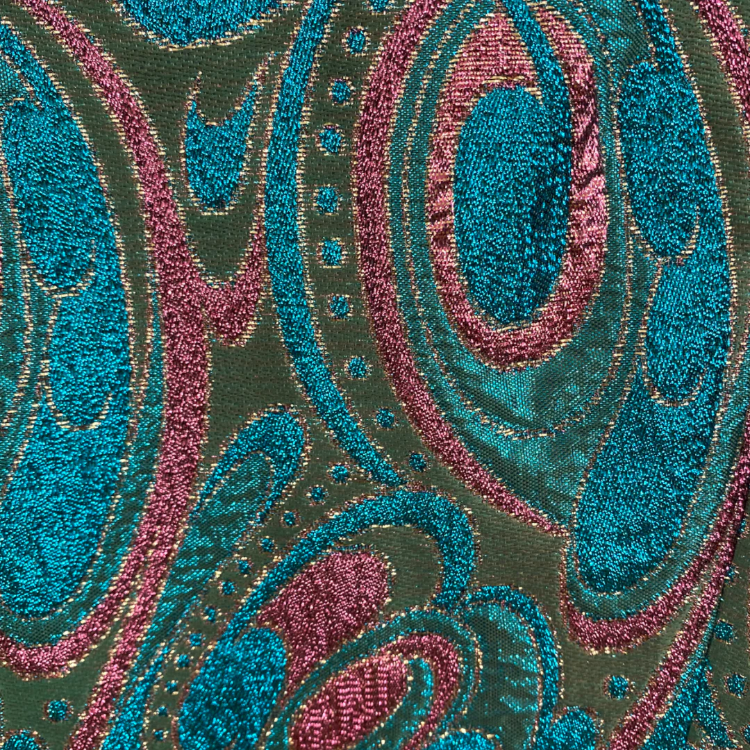 60s One Of A Kind Mod Colorful Metallic Swirl Coat By Kent Originals - Image 5