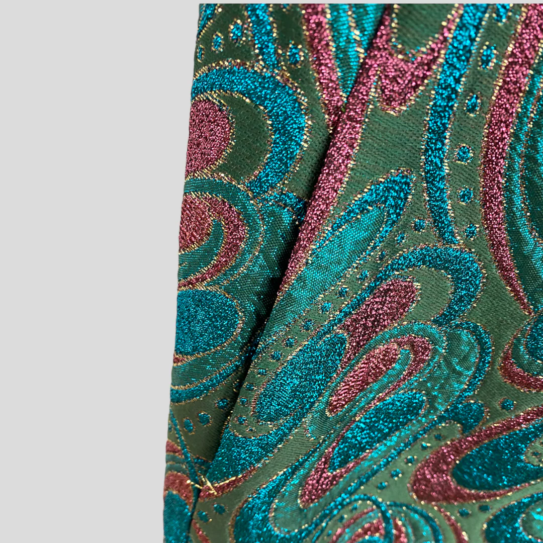 60s One Of A Kind Mod Colorful Metallic Swirl Coat By Kent Originals - Image 7