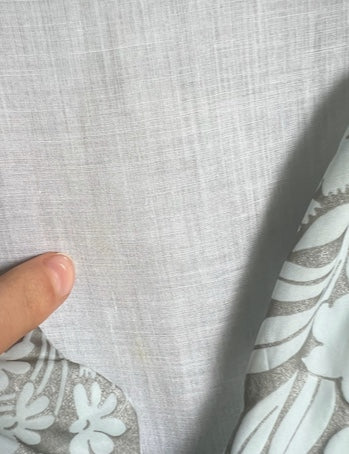 50s/60s Pale Blue And Silver Floral Lawn Dress Or Gown - Image 13
