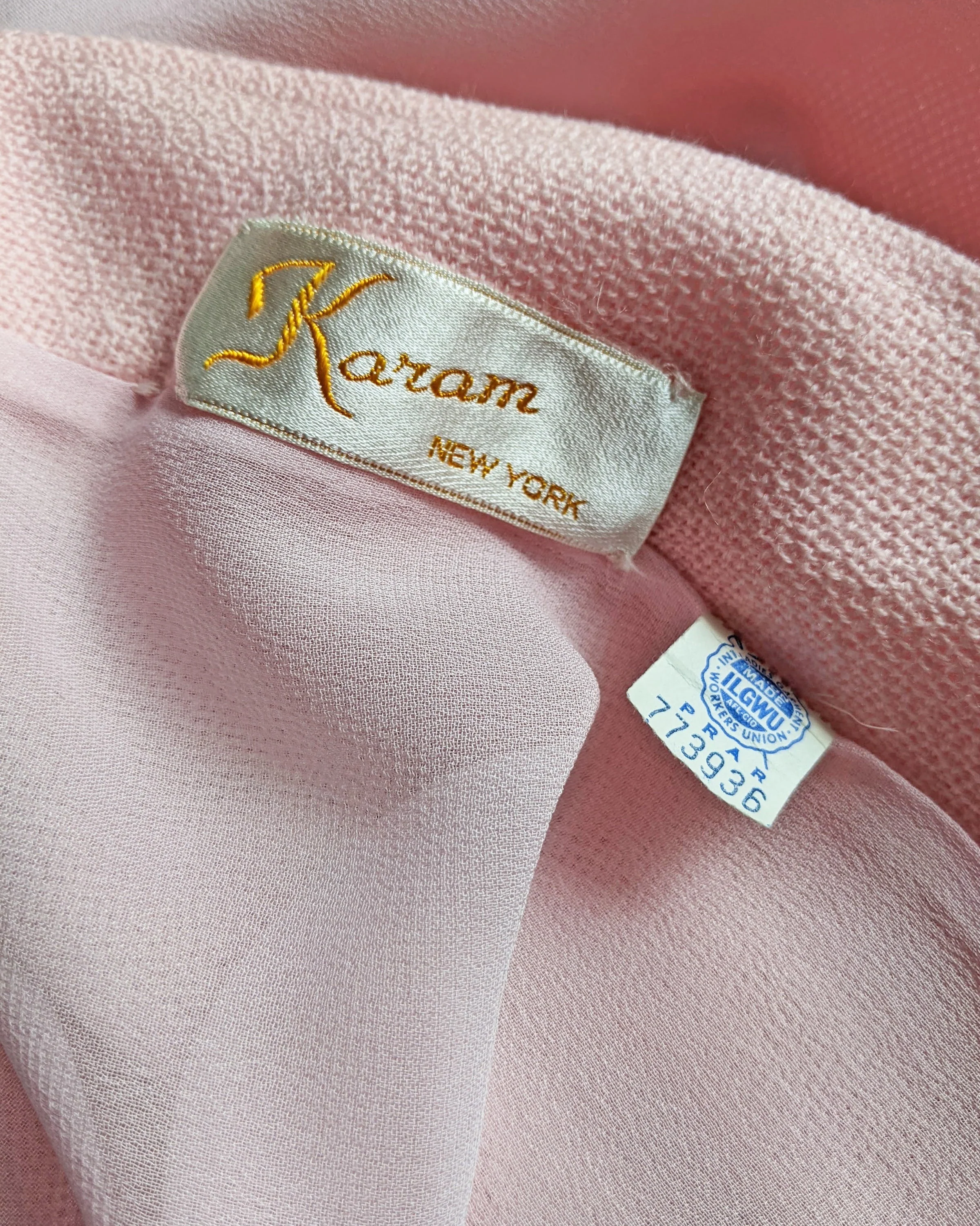 60s Pink Feather Robe Vintage 60s Dressing Gown, Pink Marabou Trim Wool House Coat, Medium Large by Kamar - Image 7