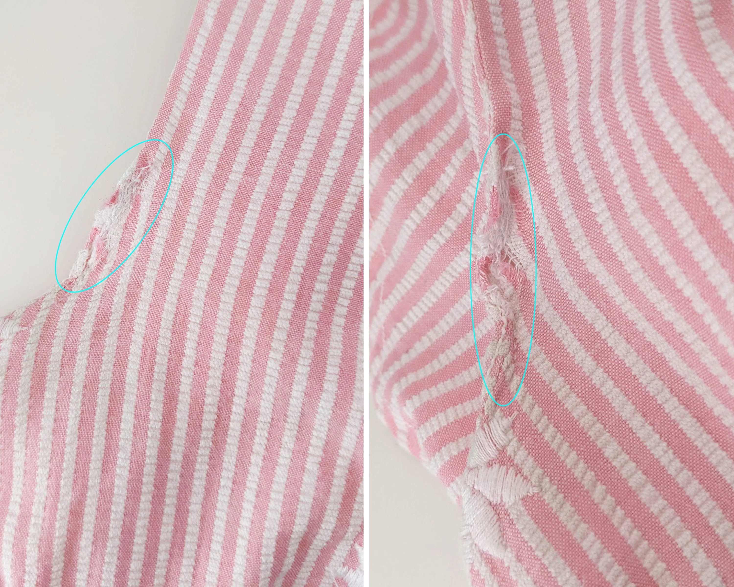 60s Pink Floral Seersucker Dress Vintage 60s Dress, Pink and White Embroidered Floral Striped Sundress, Small Medium - Image 8