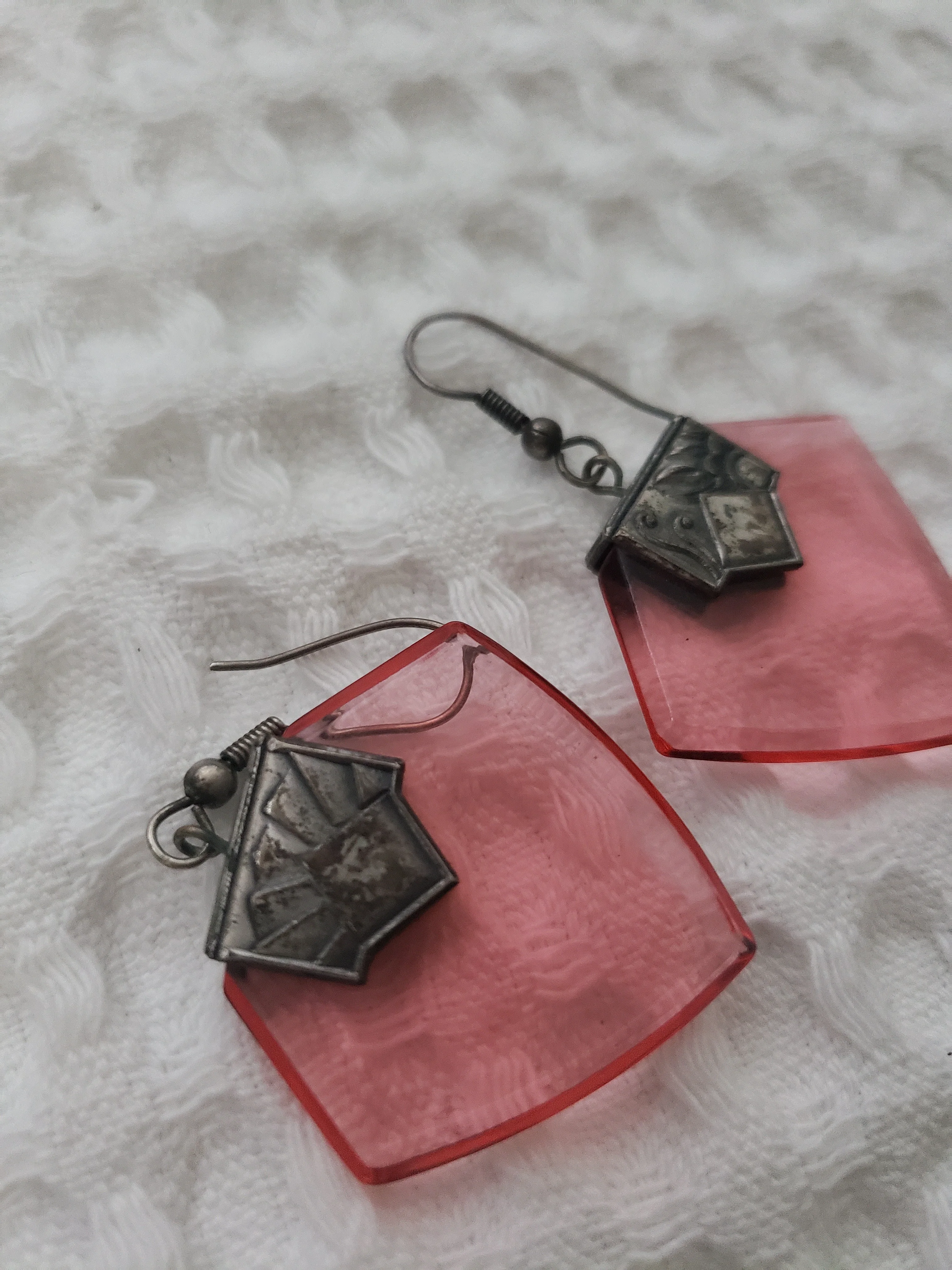60s Pink Geometric Dangle By Duri - Image 3