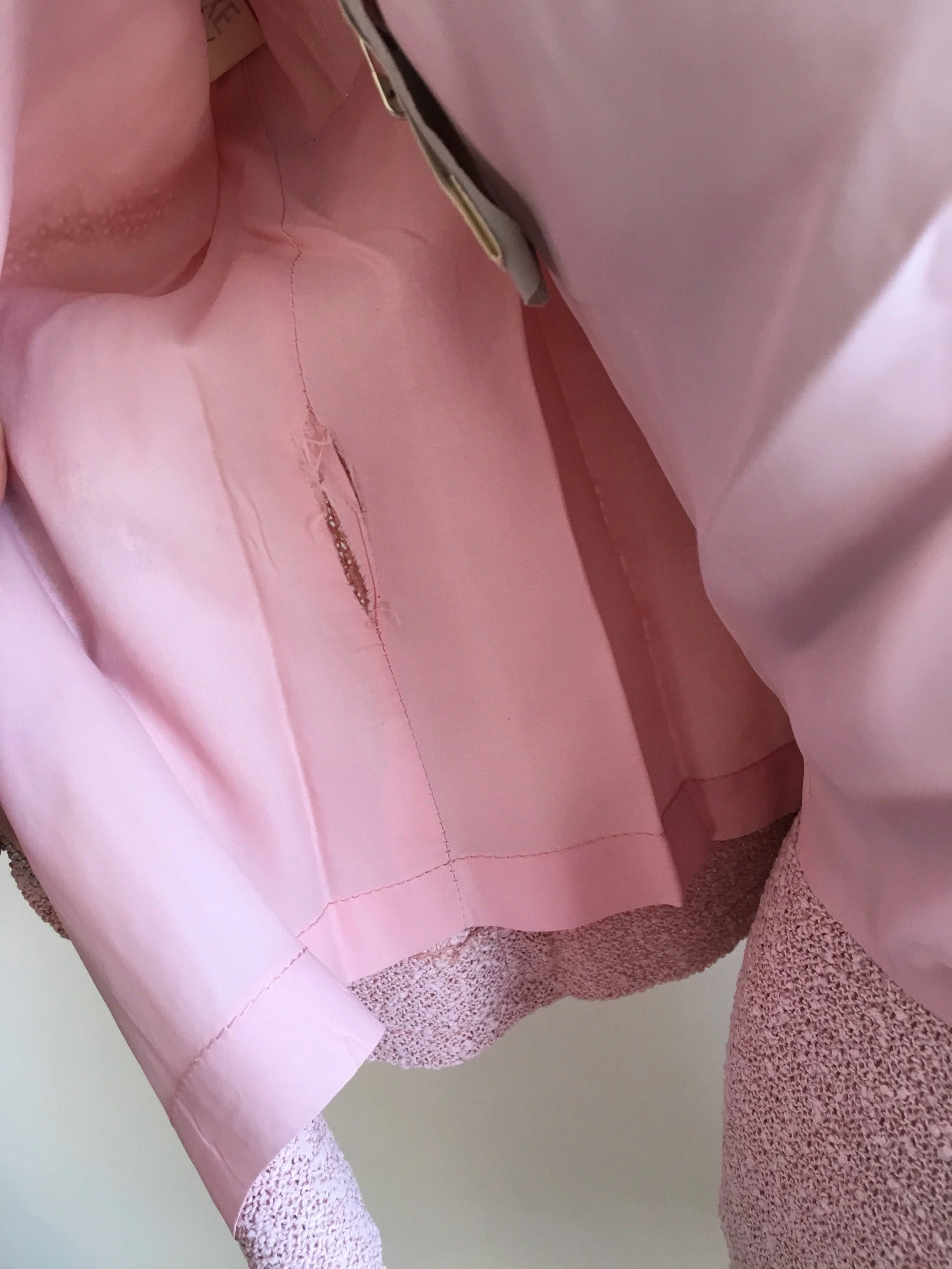 60's Pink Linen Dress with Bows by Adele Martin - Image 6