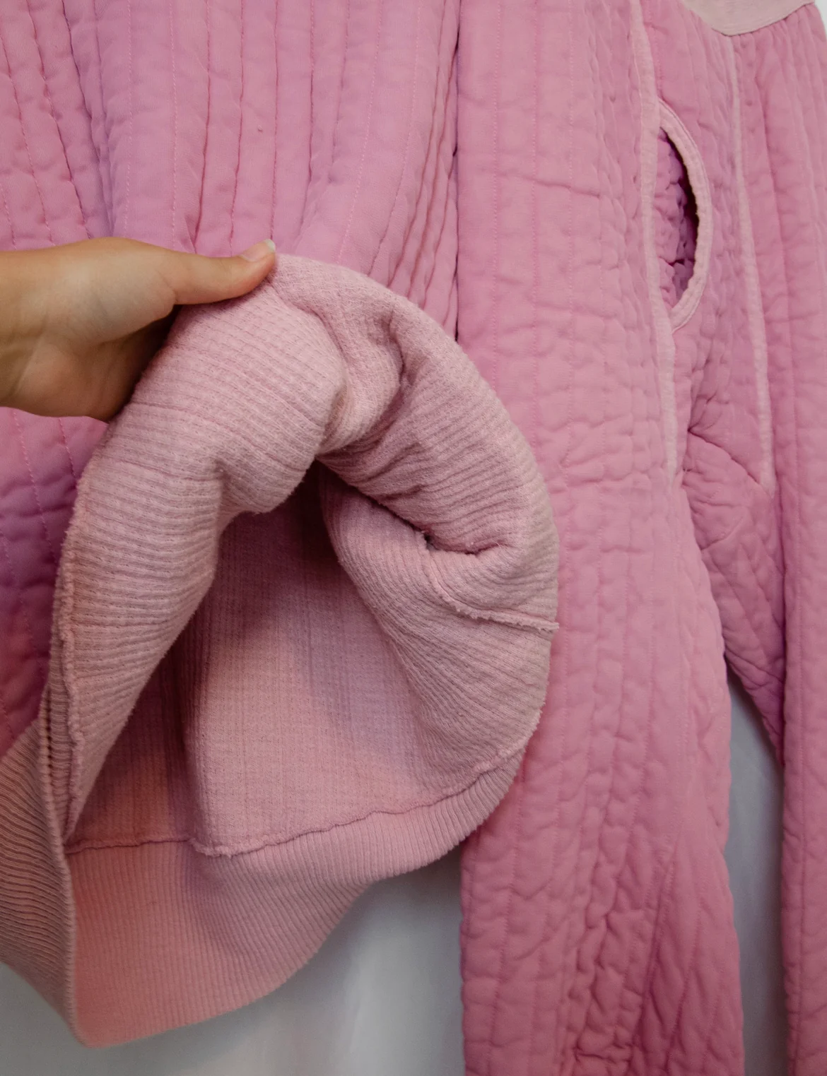 60s Pink Quilted Thermal Pajama/outterwear Set - Image 4