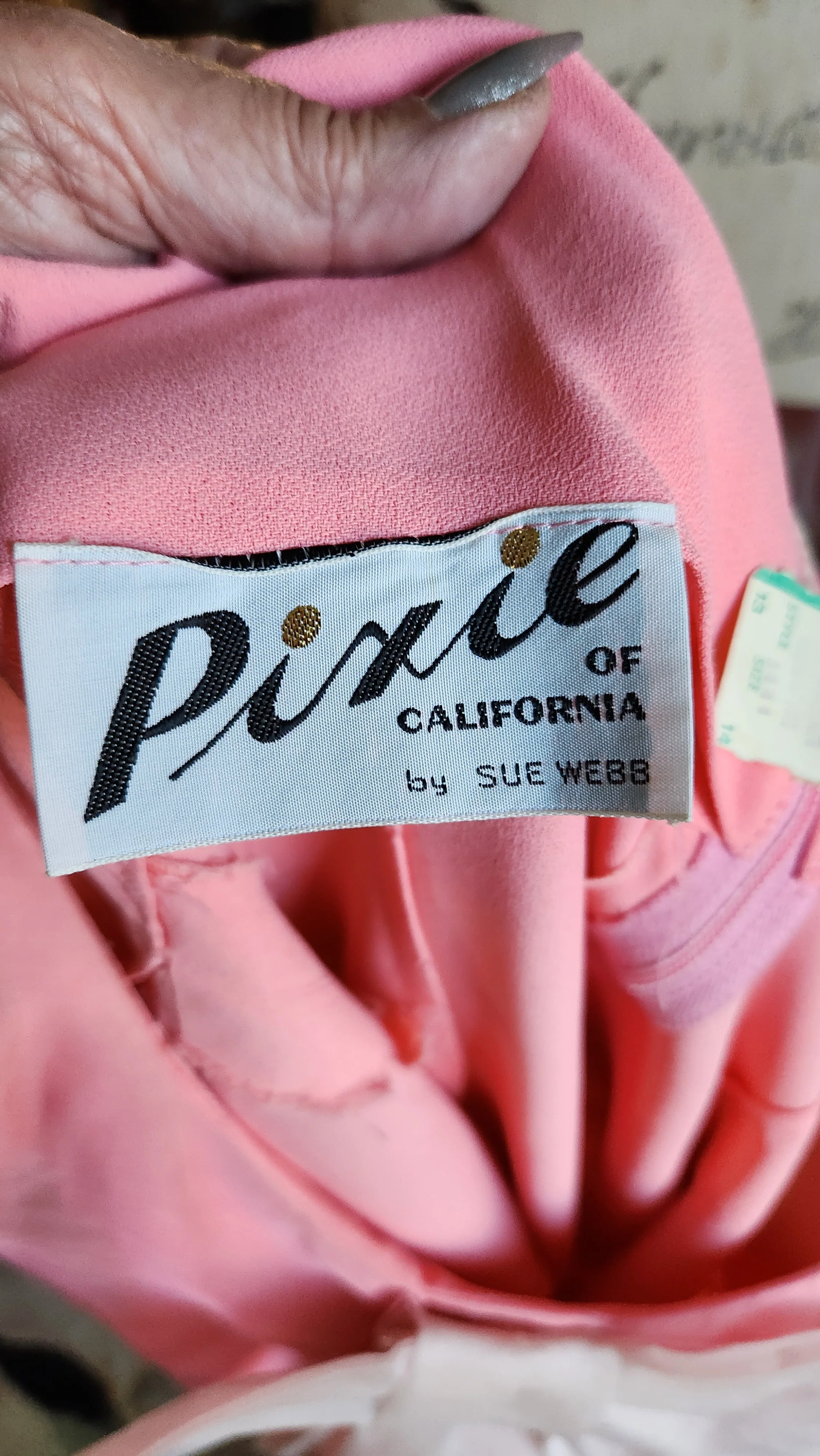 60s Pink Sheer Baby Doll Dress With Large Bow By Pixie of California - Image 8