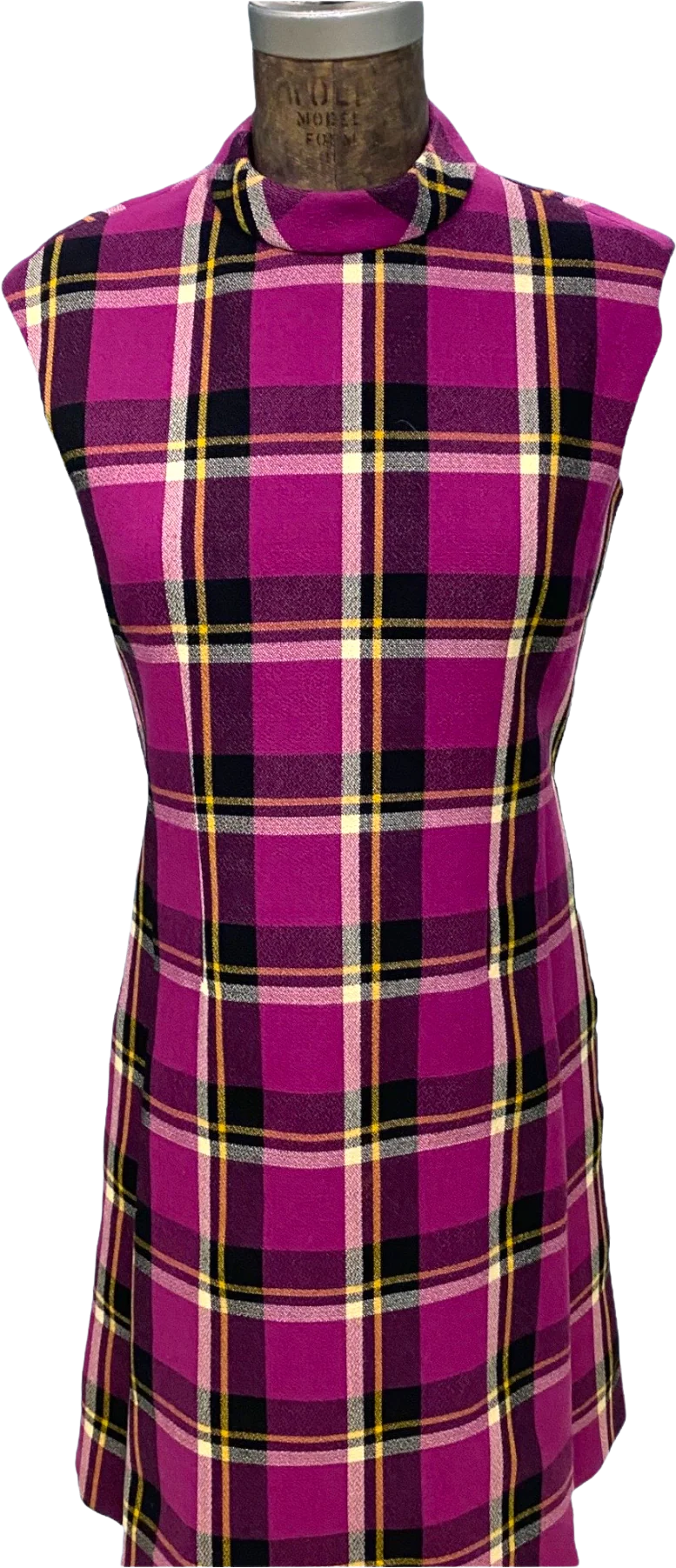 60s Plaid Two Piece Dress And Jacket Set By Christian Mann for Marquise - Image 2