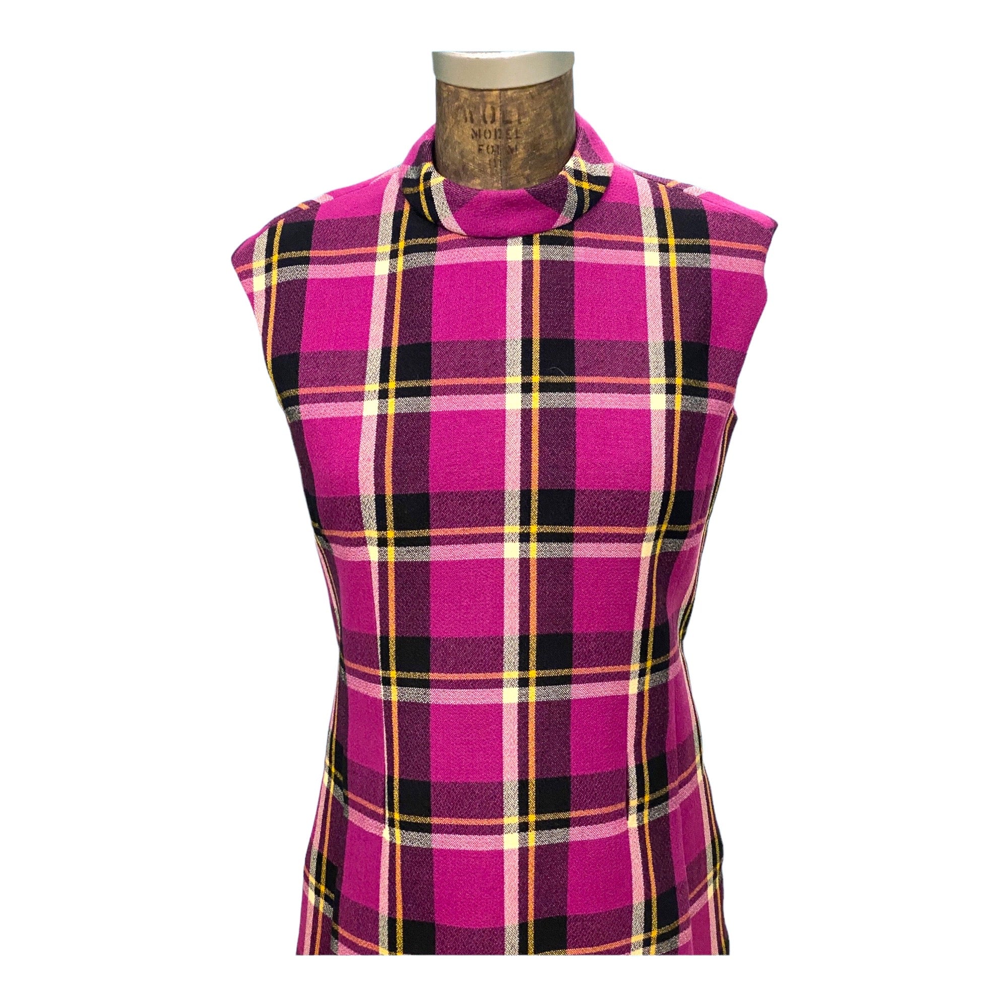 60s Plaid Two Piece Dress And Jacket Set By Christian Mann for Marquise - Image 6