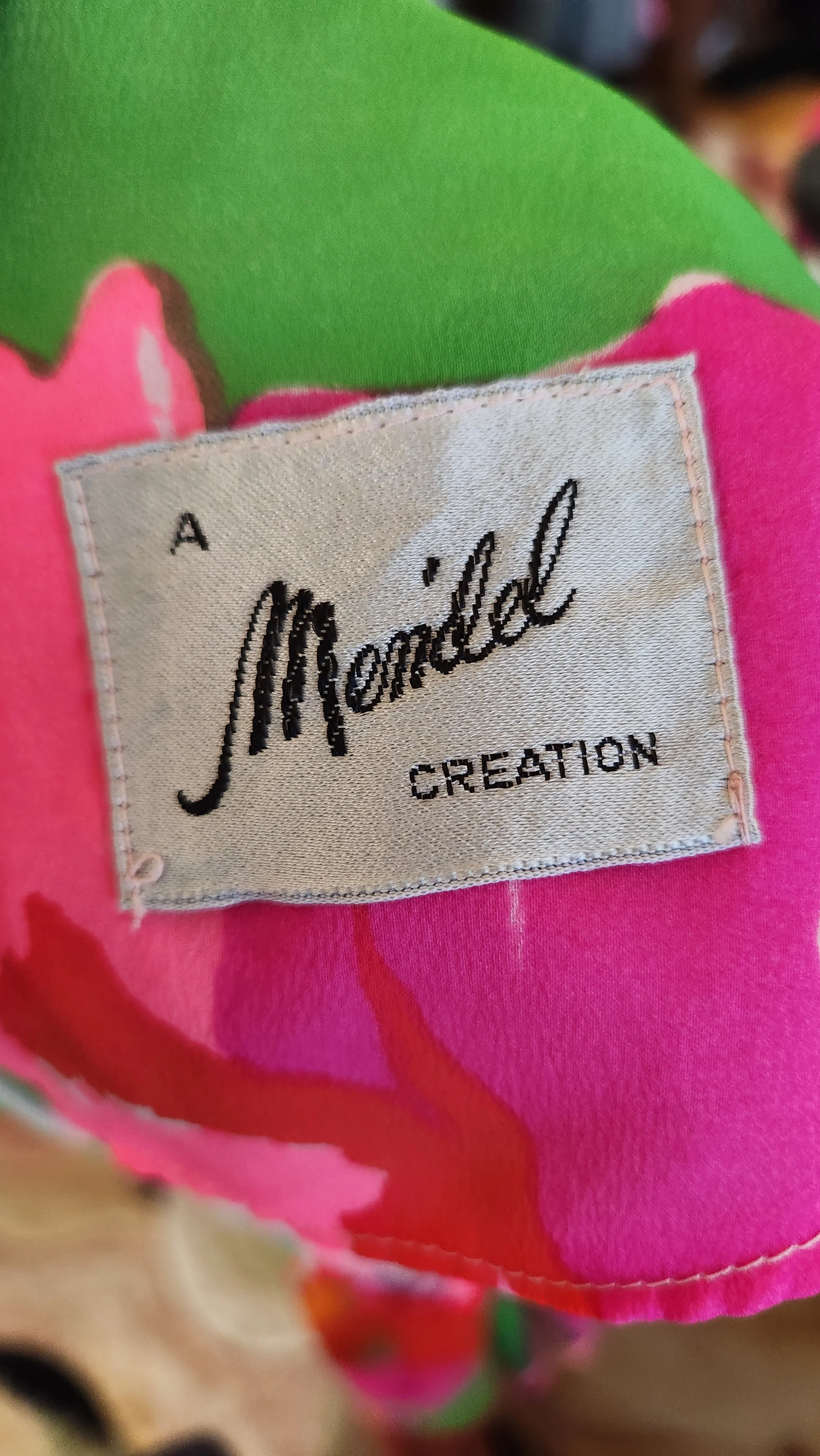 60s Plus Size Mod Floral Dress By Mendel Creation - Image 9
