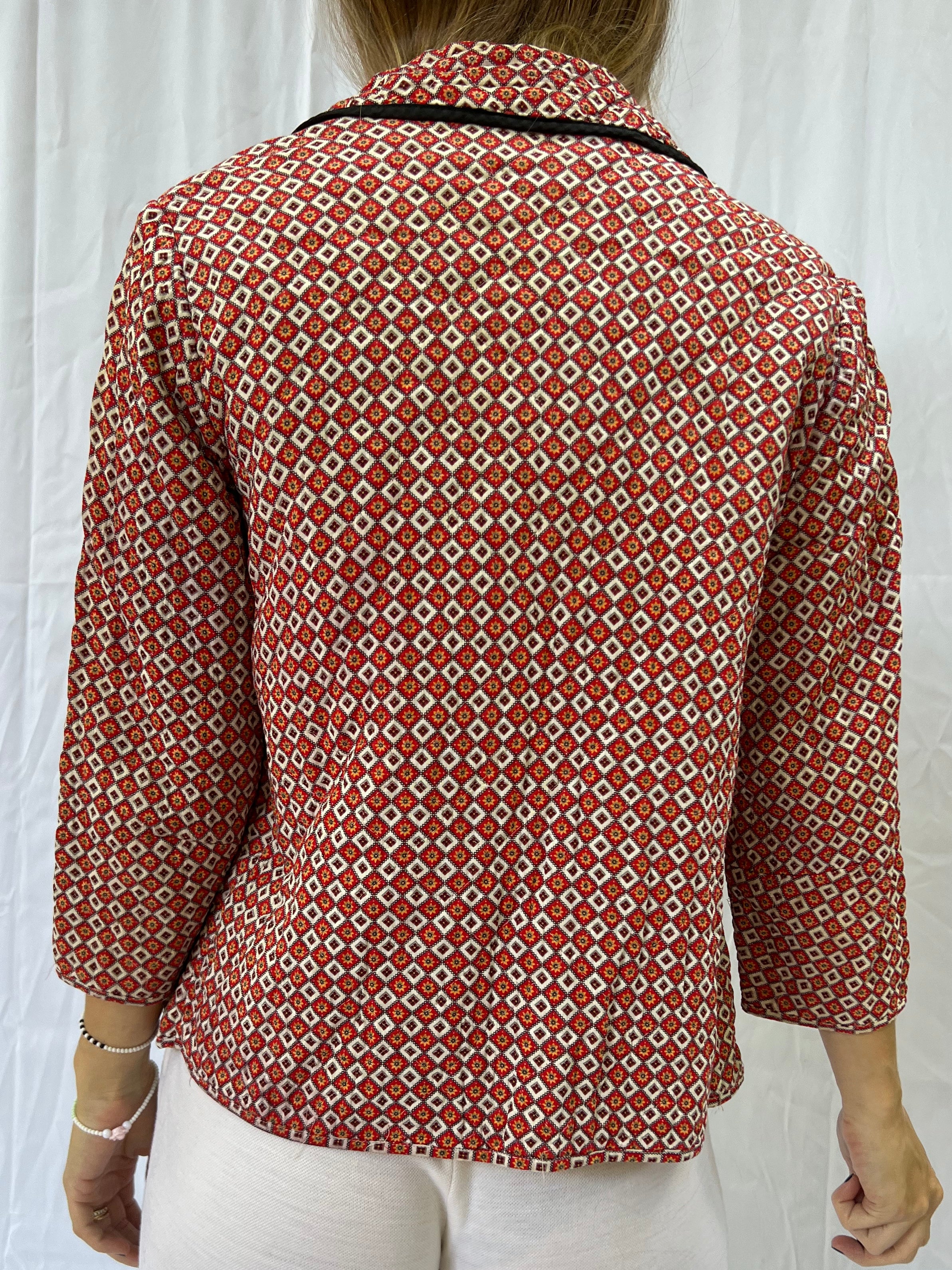 60s Printed Cotton Jacket - Image 6