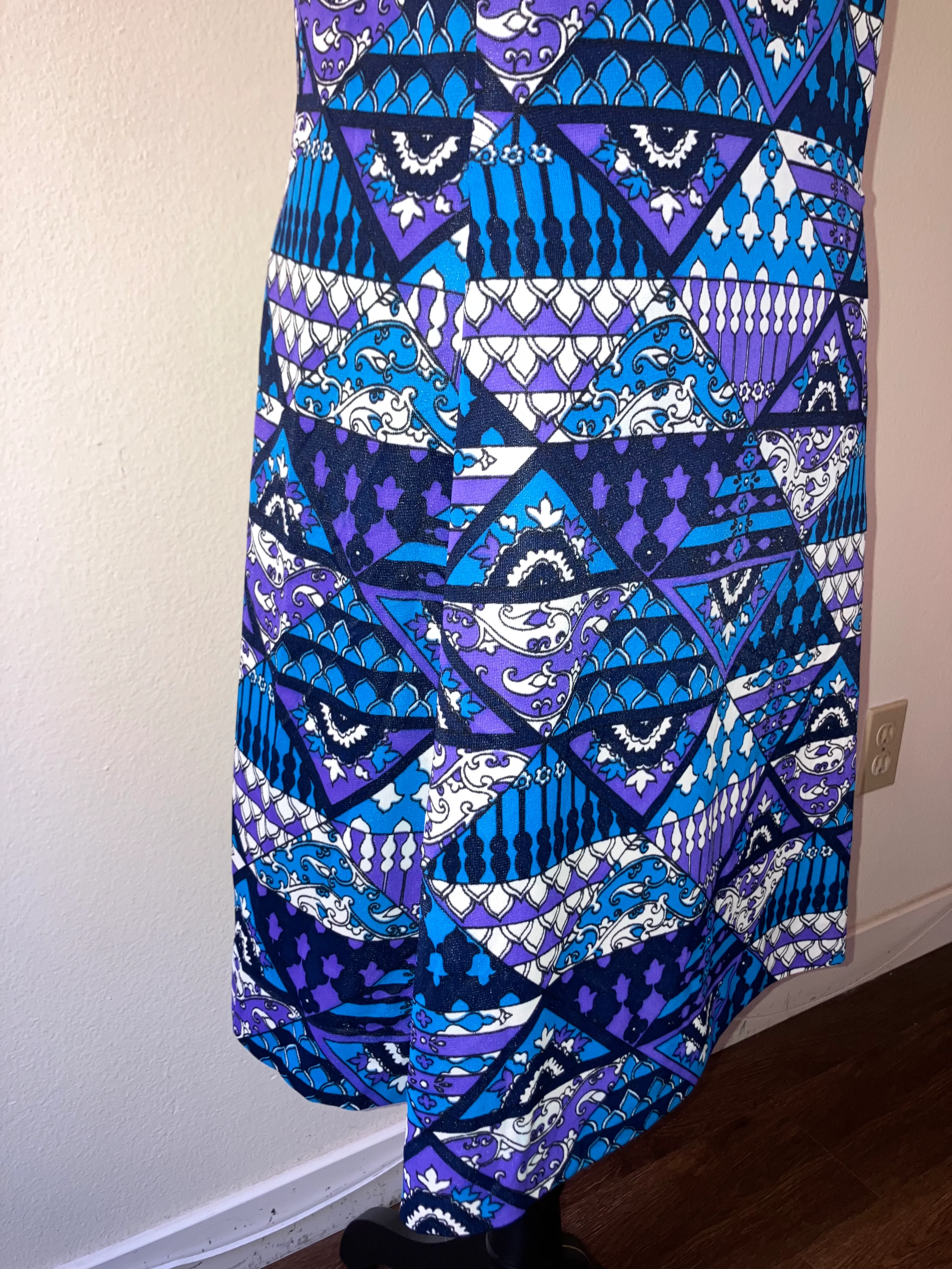 60s Psychadelic Print Mod Gogo A-line Shift Dress By The Stroller - Image 9