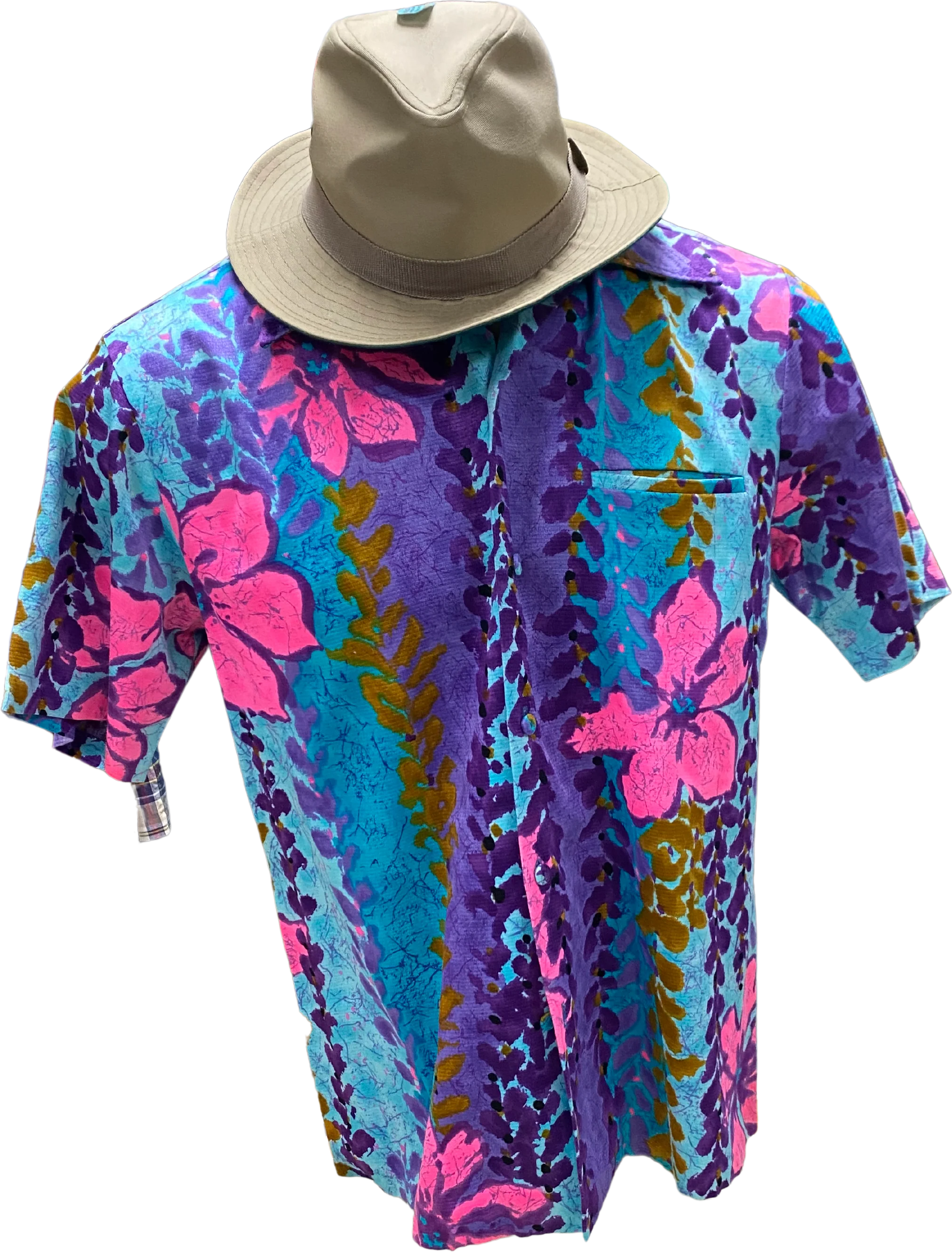 60s Psychedelic Colored Hawaiian Shirt By Hawaii