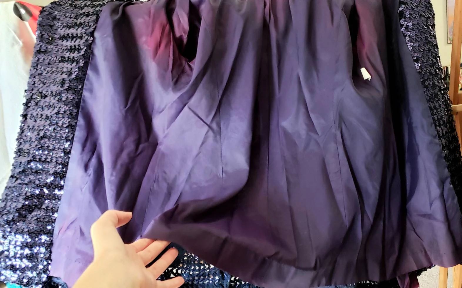 60s Purple Sequin Suit Coat Vintage Sequin Blazer Sparkly Sequin Jacket As Is Still Amazing Sequin Blazer - Image 10