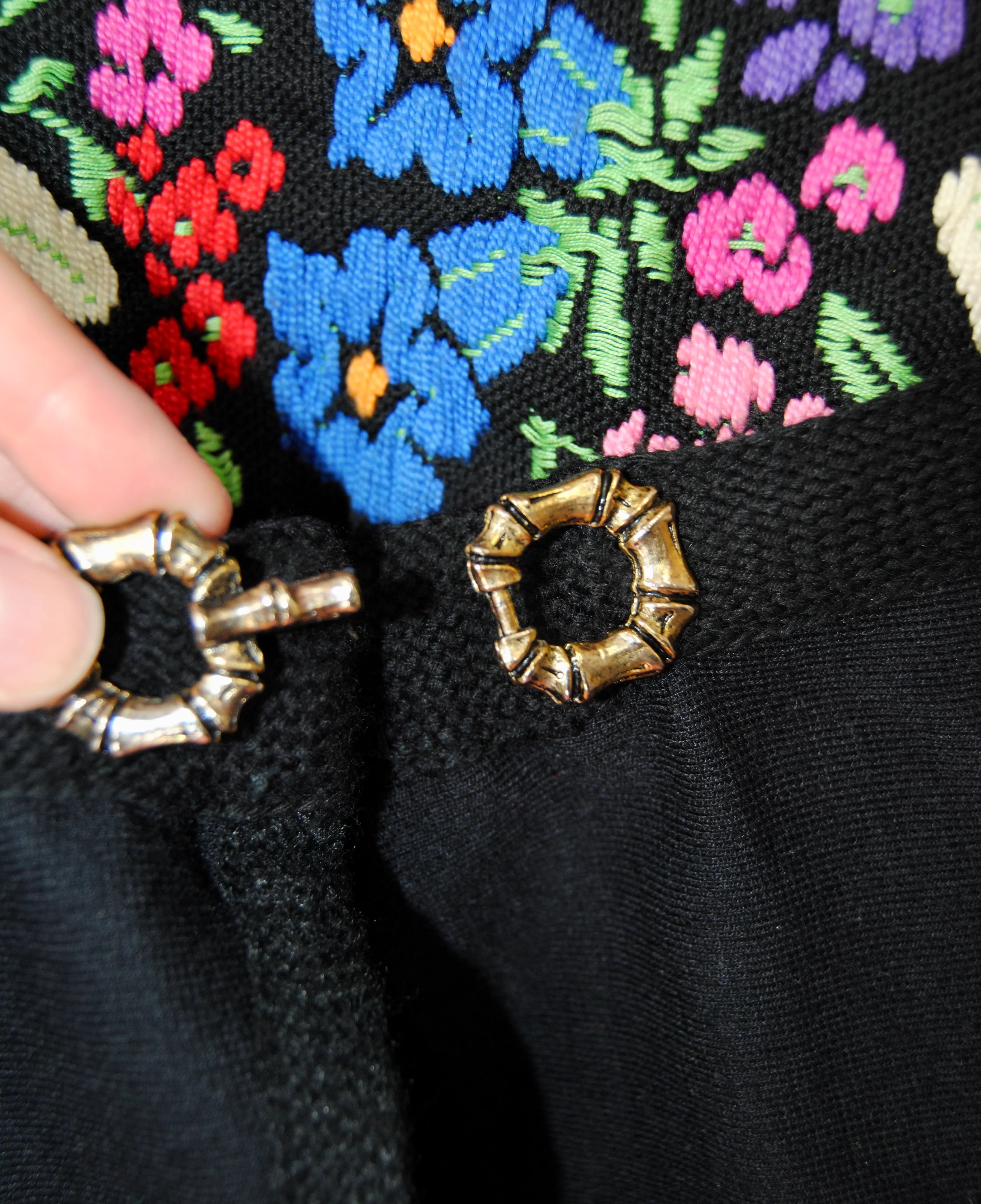 60s Rare Black Cozy Romper With Detachable Skirt By Park Royal Ltd. - Image 16