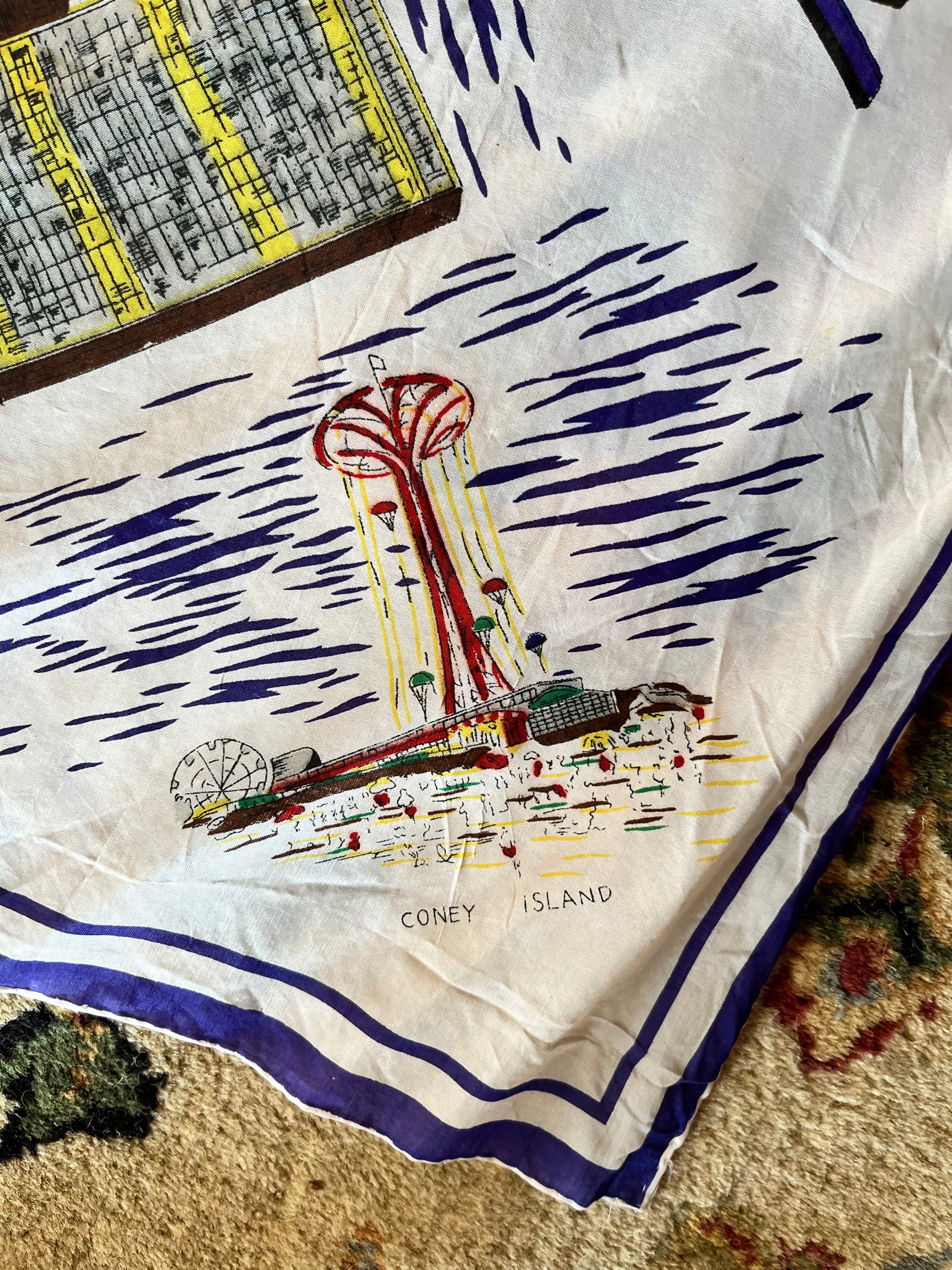60s Rare Nyc Theme Scarf - Image 5