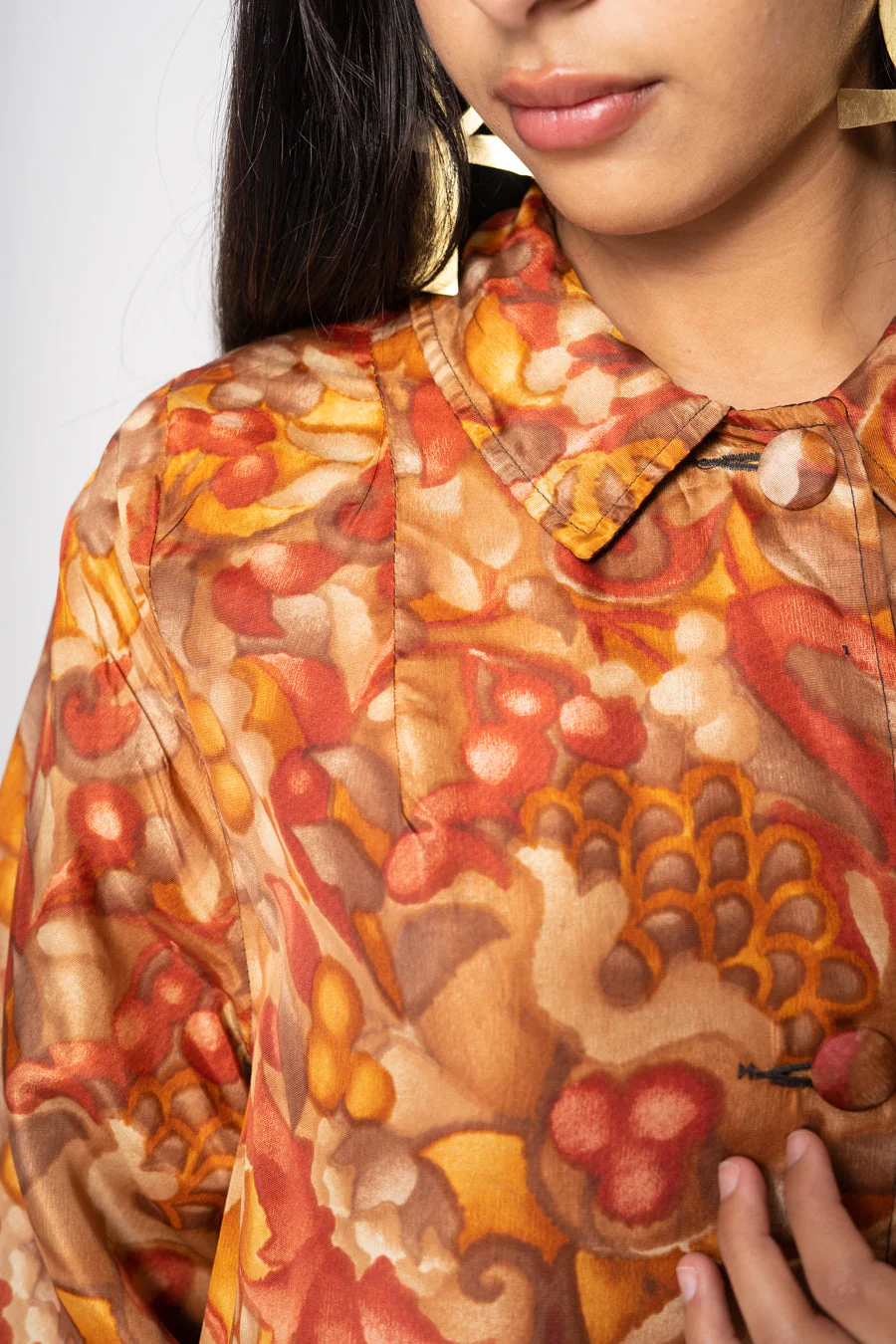 60s Reversible Taffeta Coat - Image 4