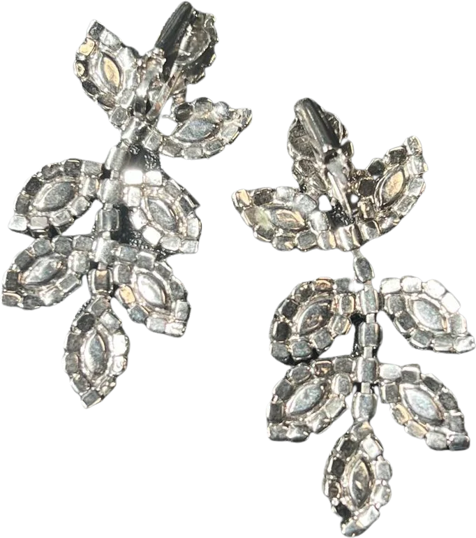 60s Rhinestone Chandelier Clip On Earrings - Image 2