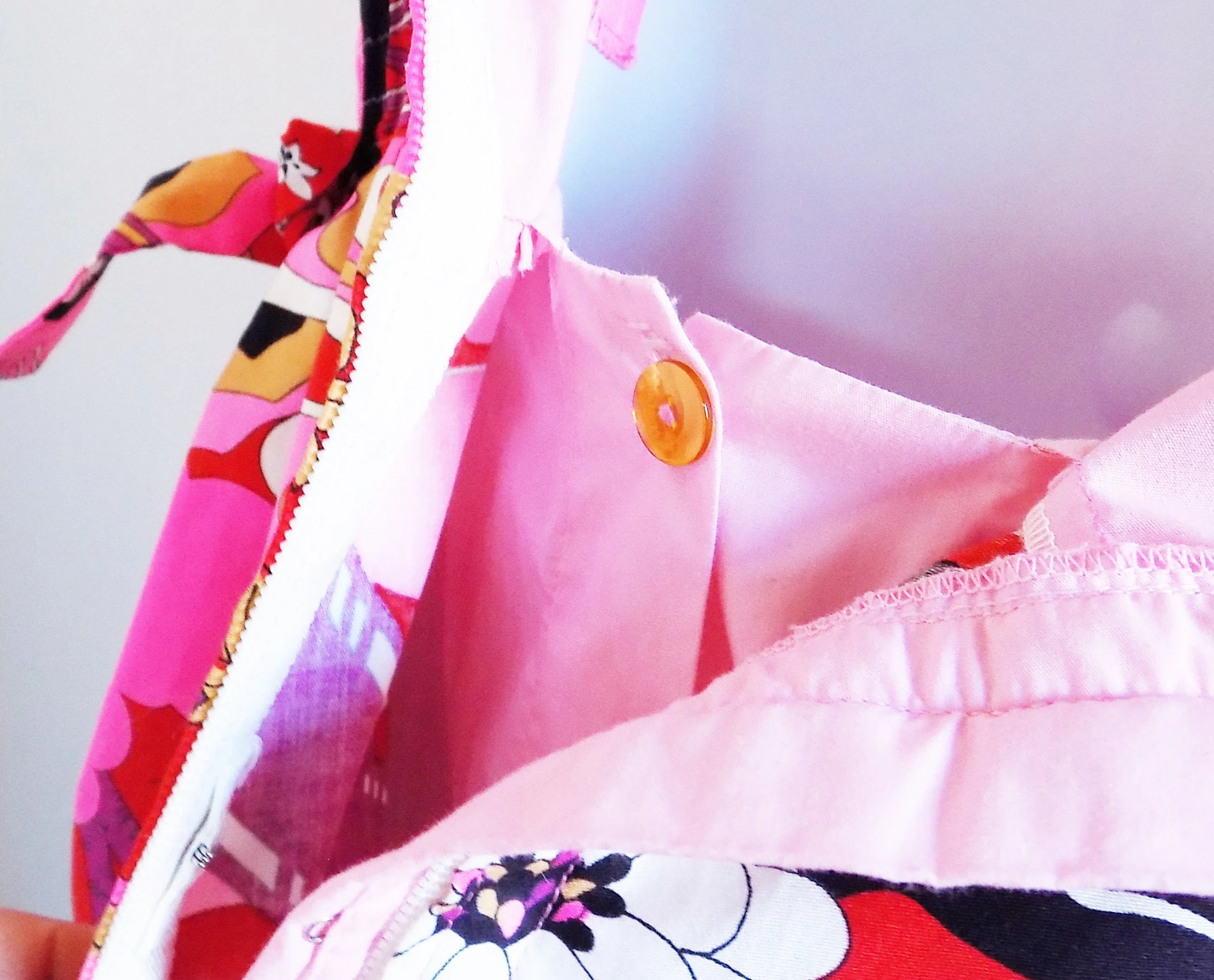 60s Romper Playsuit Perfection Fit by Roxanne Pucci Inspired Tropical Print In Neon Pink by Roxanne - Image 7