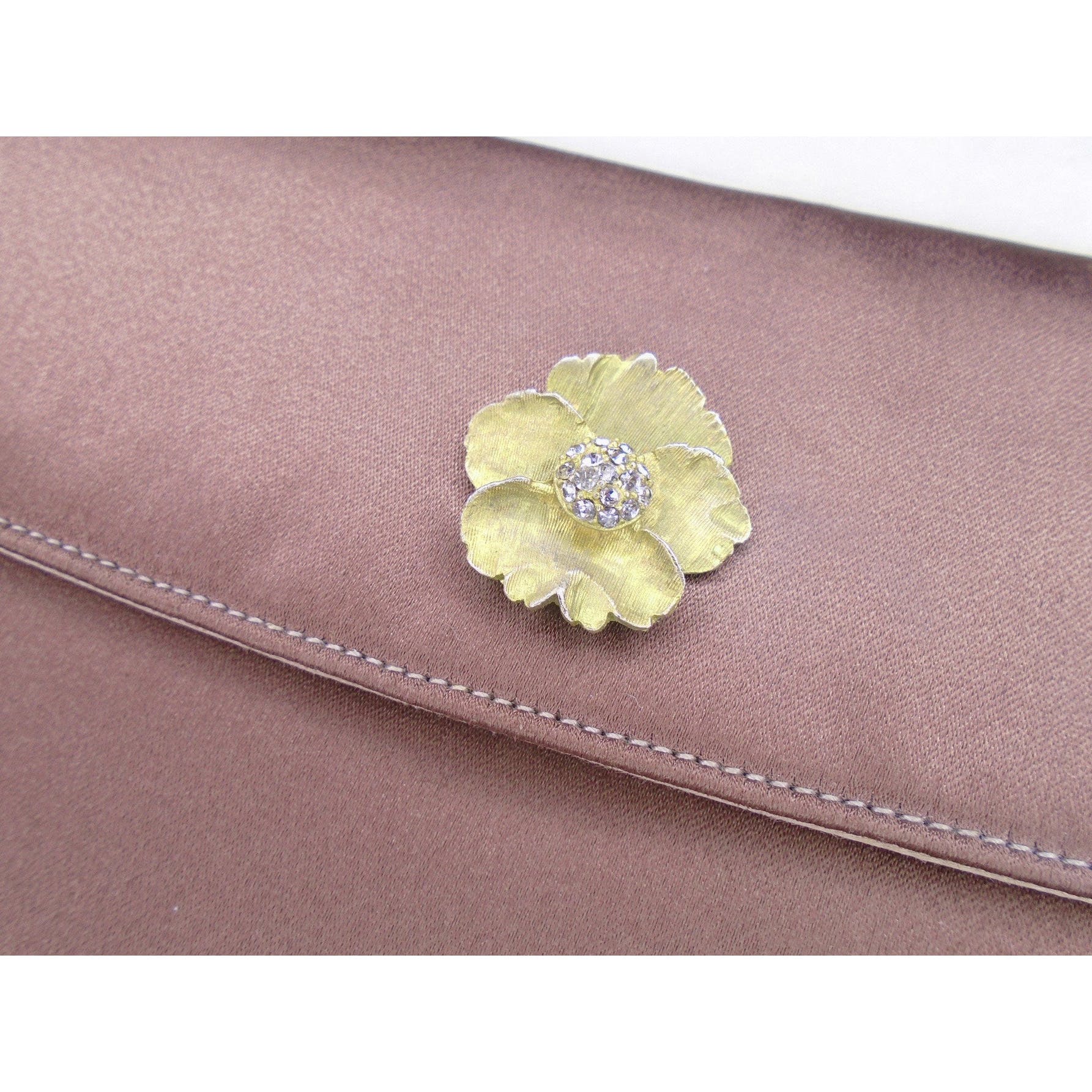 60s Satin Clutch Pave Rhinestone Jewels Casino Lounge By Prestige - Image 3