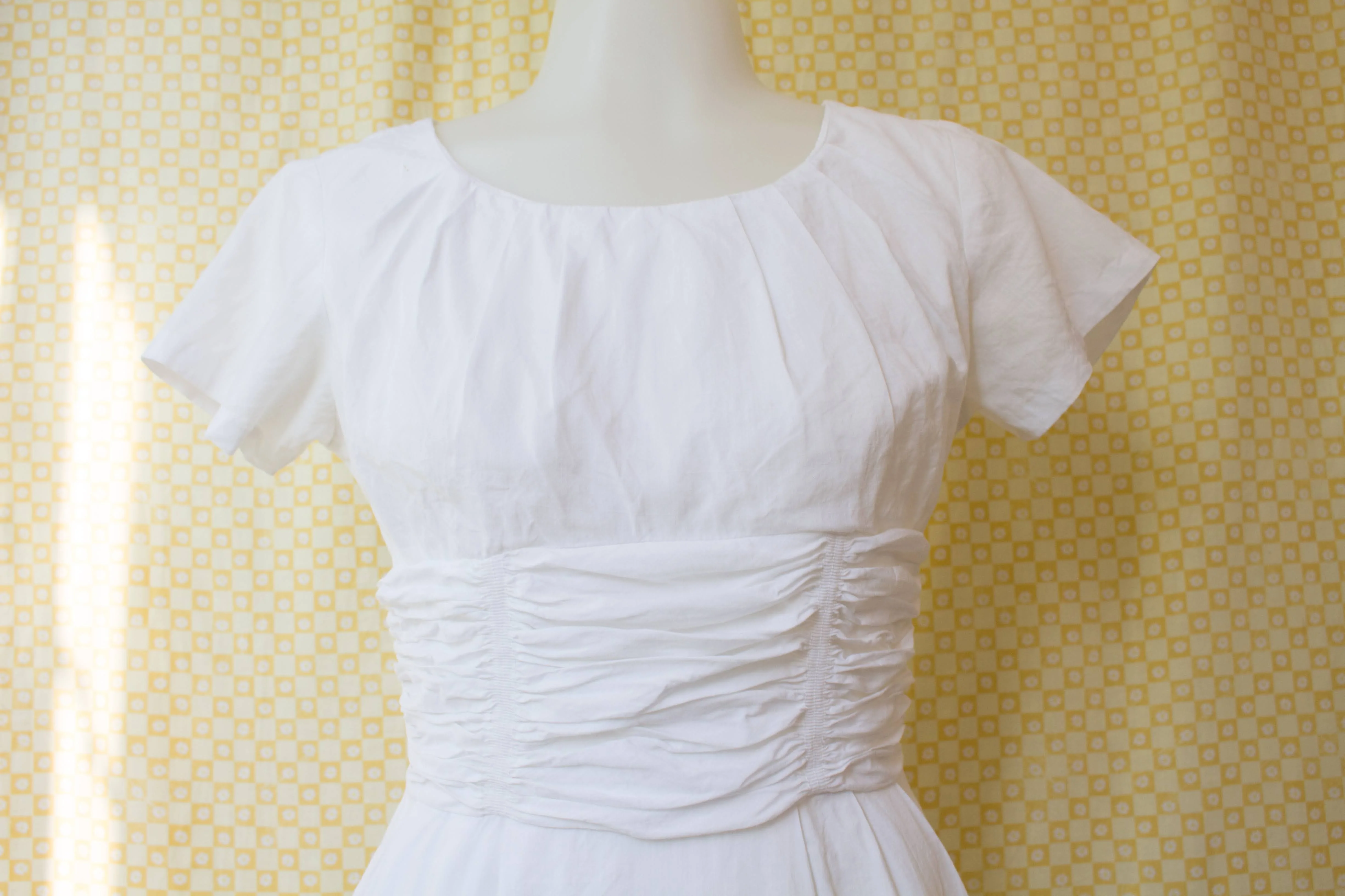 60s Shift Dress With Ruched/smocked Waist - Image 3