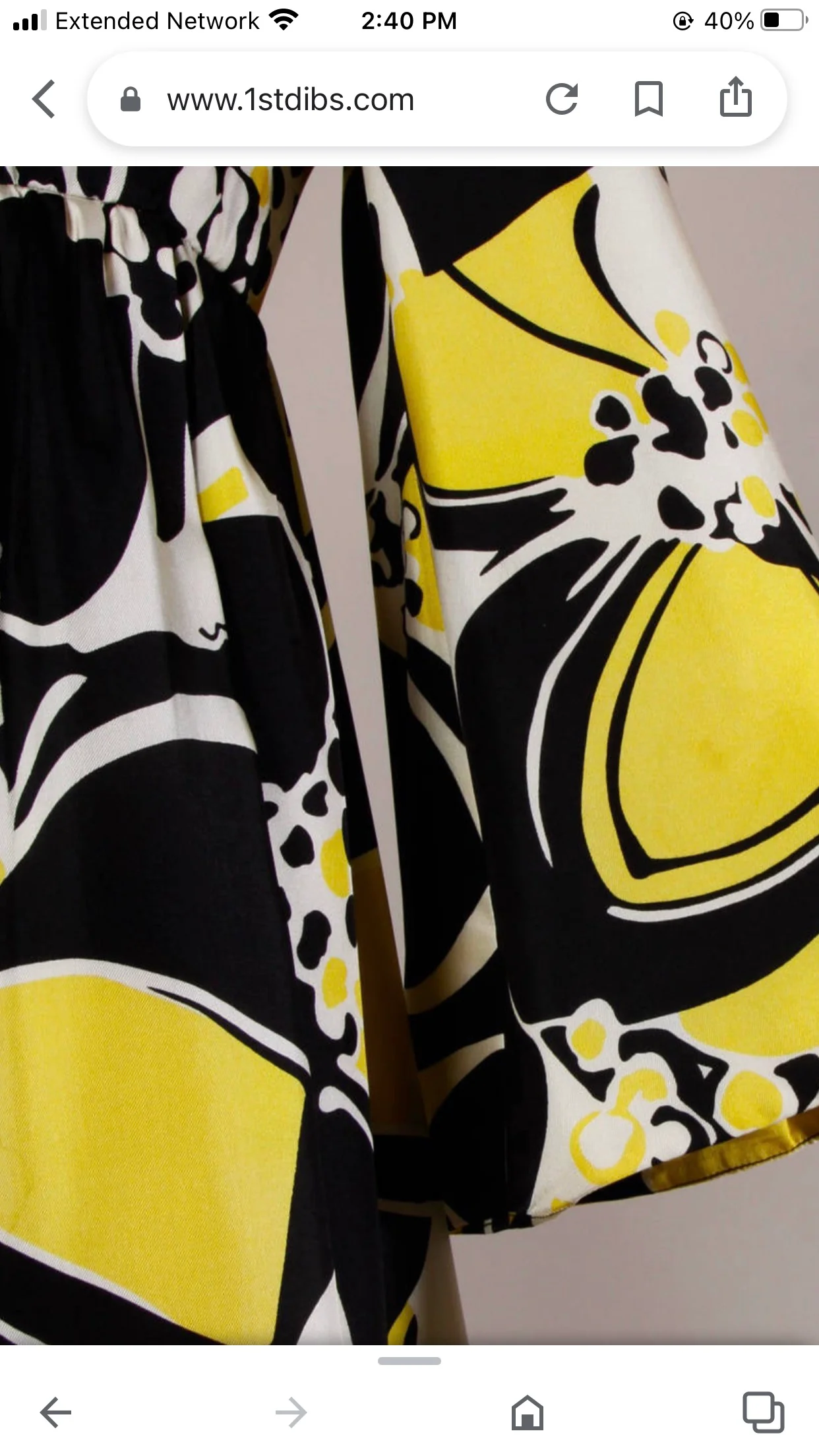 60s Silk Graphic Print Dress With Bell Sleeves By Rodrigues for Milbo - Image 8