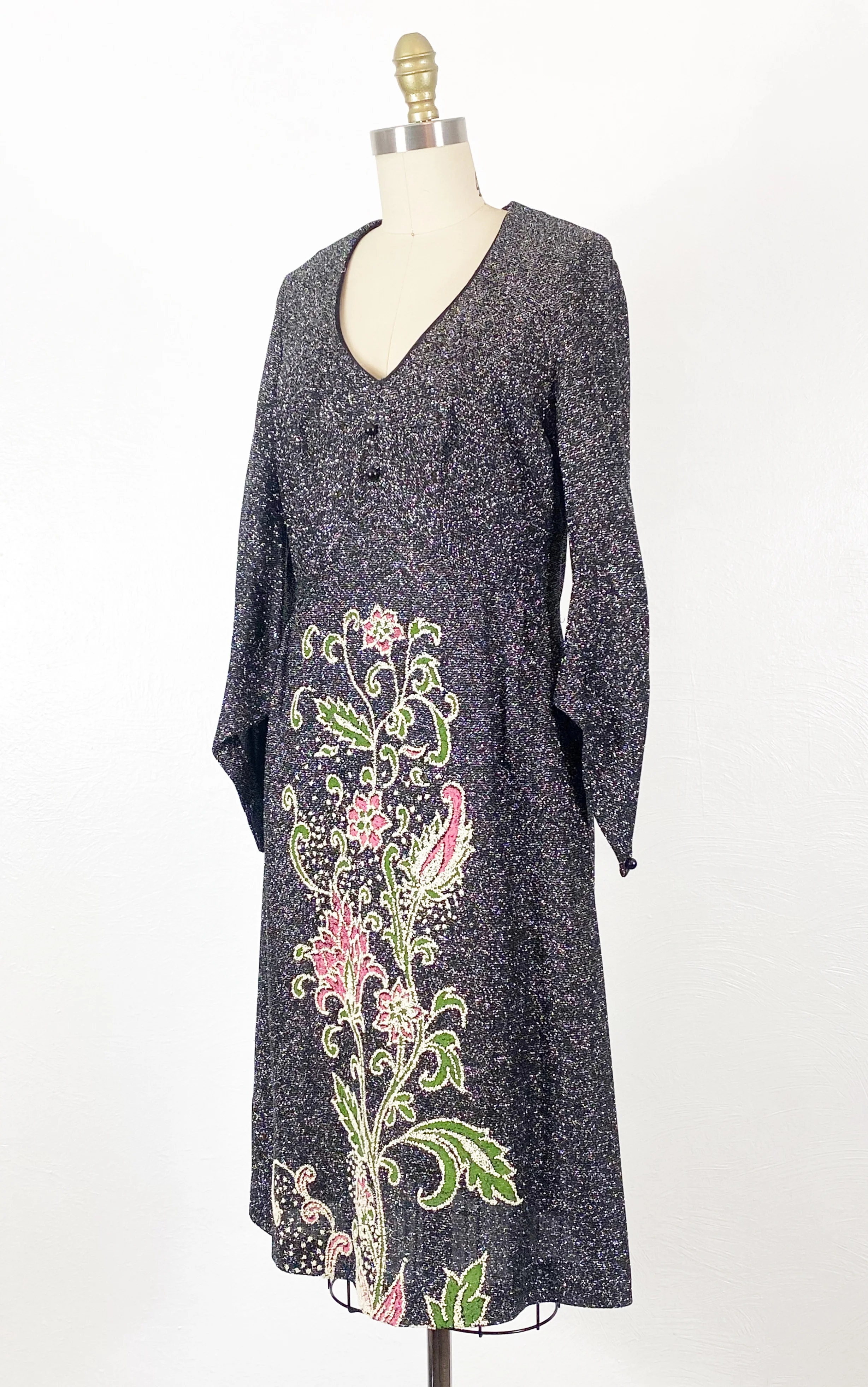 60s Silver Party Dress - Image 6