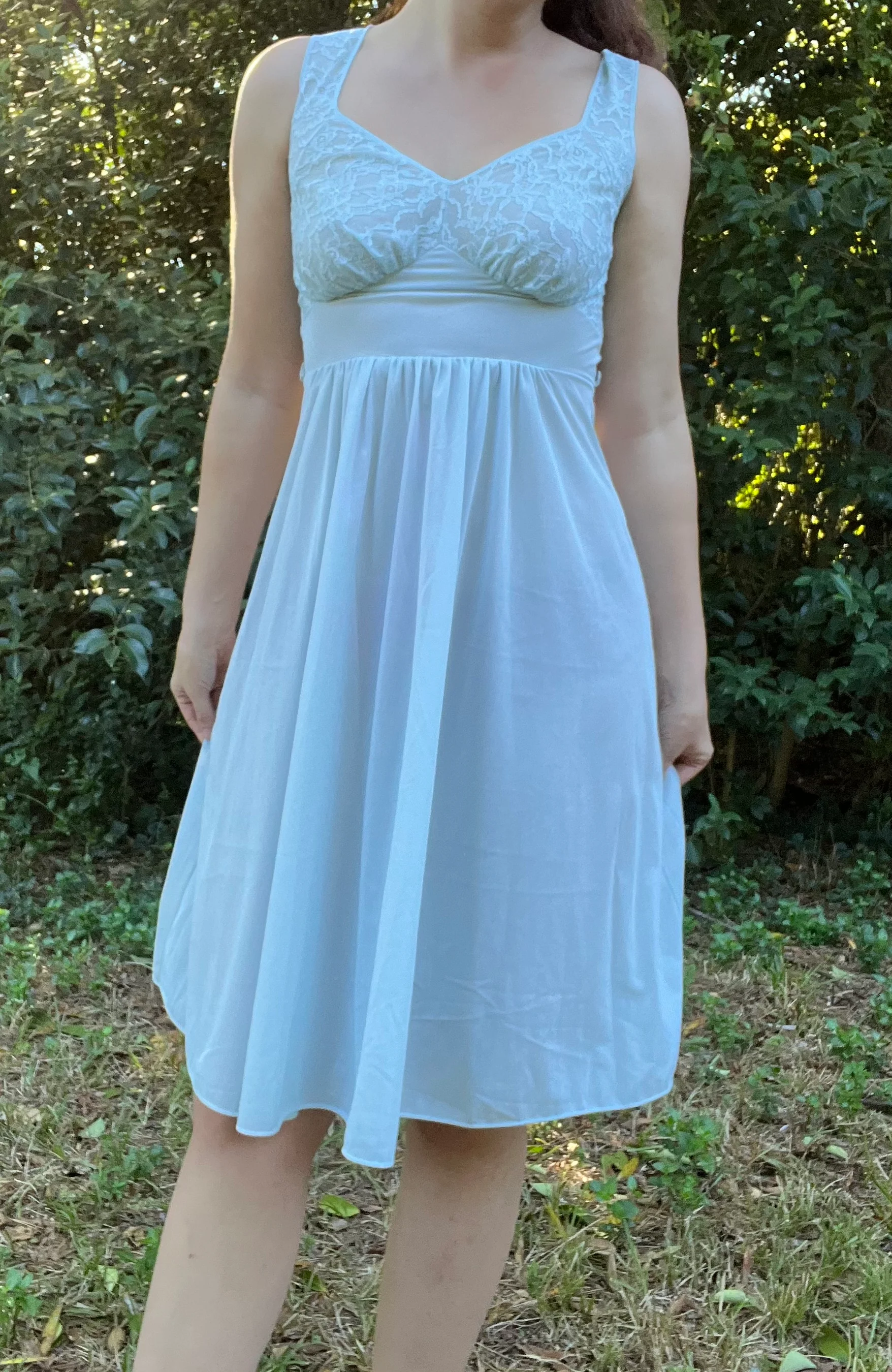 60s Sky Blue Nylon Nightgown Slip Dress By Vanity Fair - Image 5
