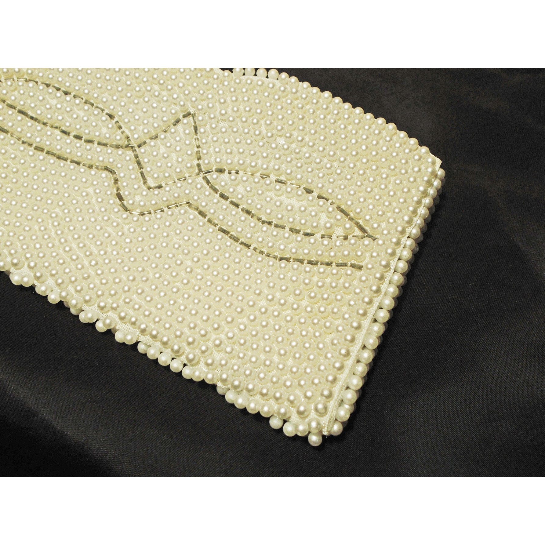60s Small Pearl Beaded Clutch Purse Is Deadstock By Bags by Susan - Image 4