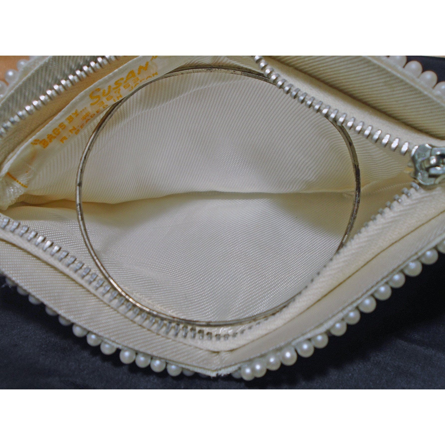 60s Small Pearl Beaded Clutch Purse Is Deadstock By Bags by Susan - Image 7
