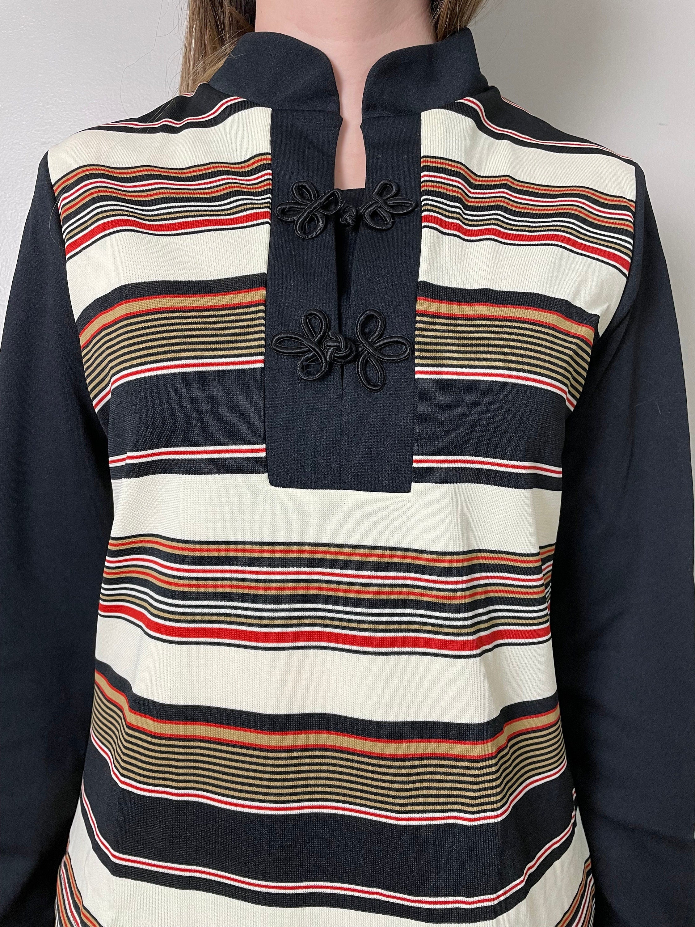 60s Striped Drop Waist Dress Xxl by Empress of Dallas - Image 4