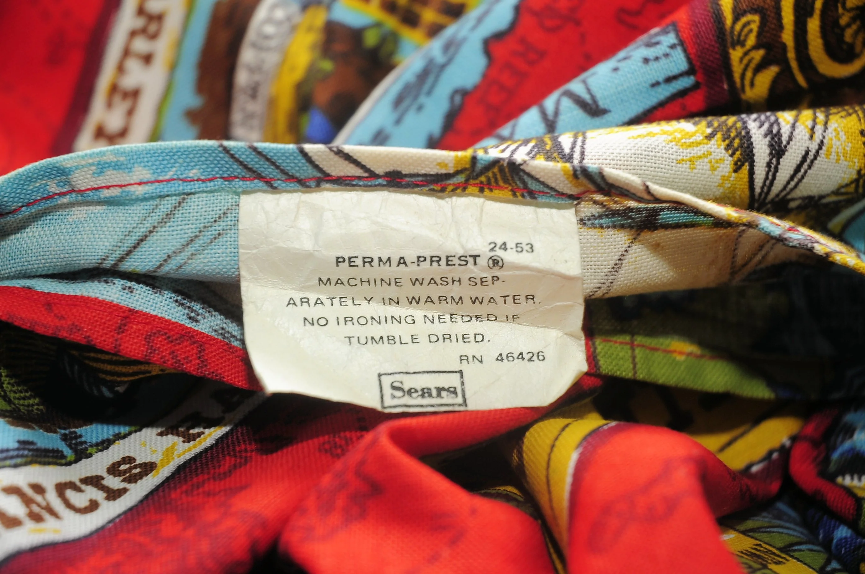 60s Tg 60s Sears Red Nautical Colonial Twin Bedspread By Sears Perma Press - Image 5