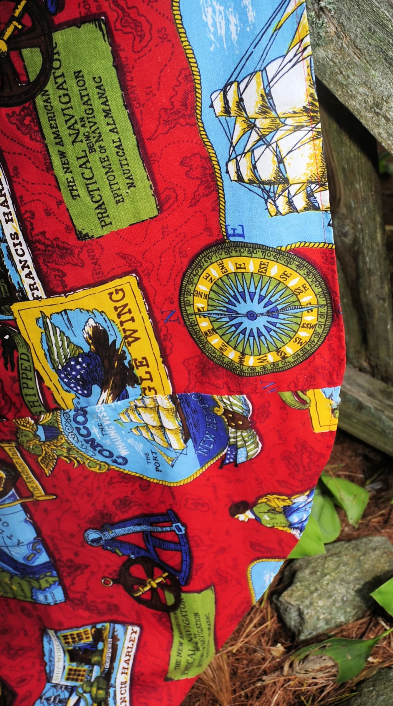 60s Tg 60s Sears Red Nautical Colonial Twin Bedspread By Sears Perma Press - Image 8